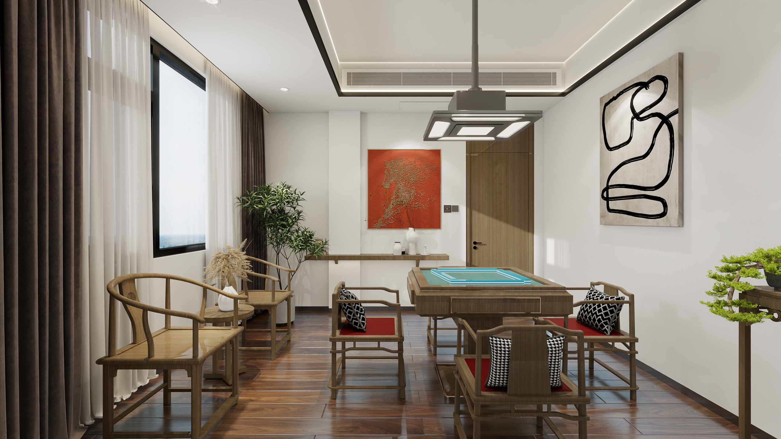 神马云在线-自建房，复式中古风装修效果图