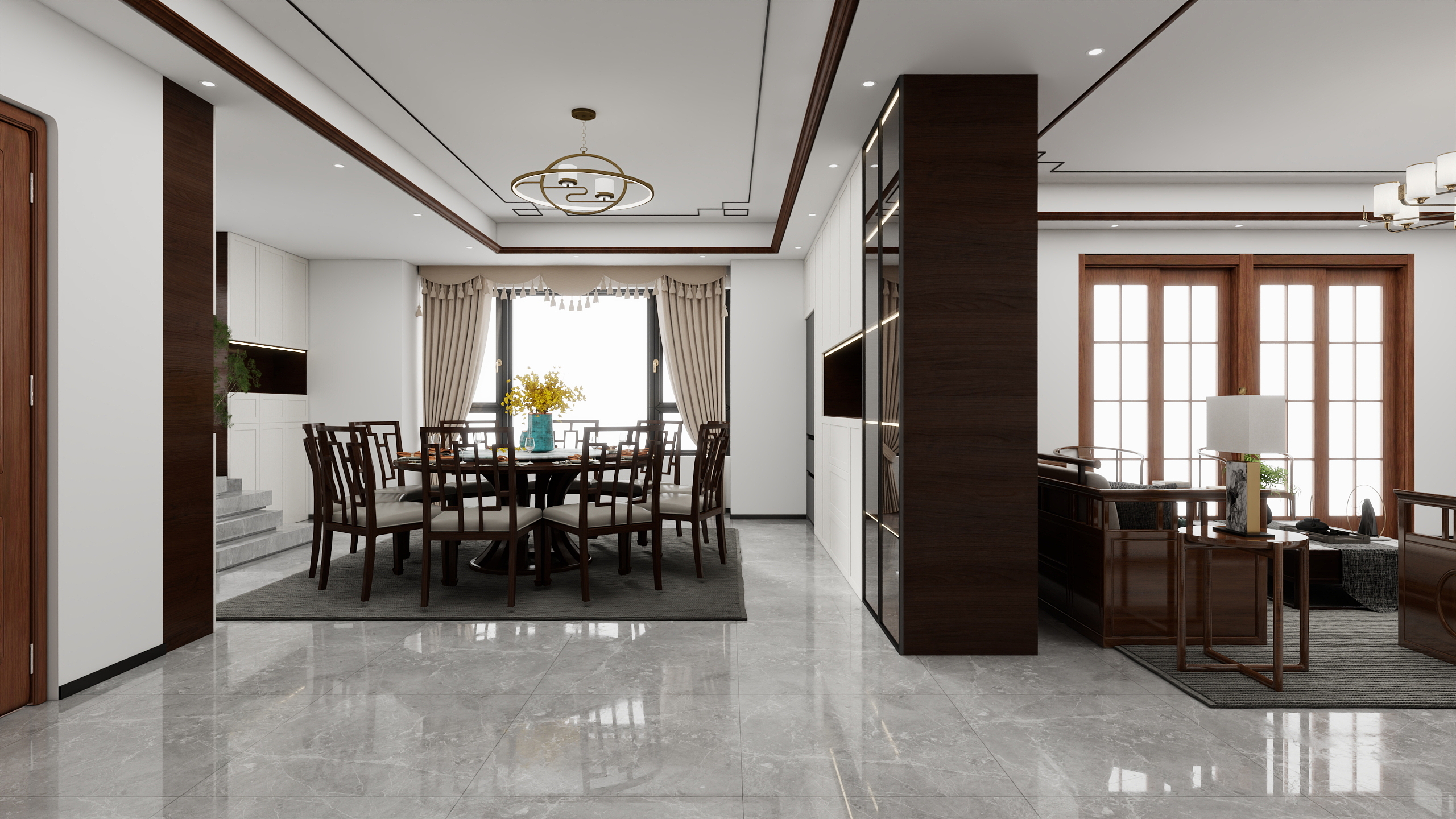 Jerry-空间设计-118㎡1室装修效果图