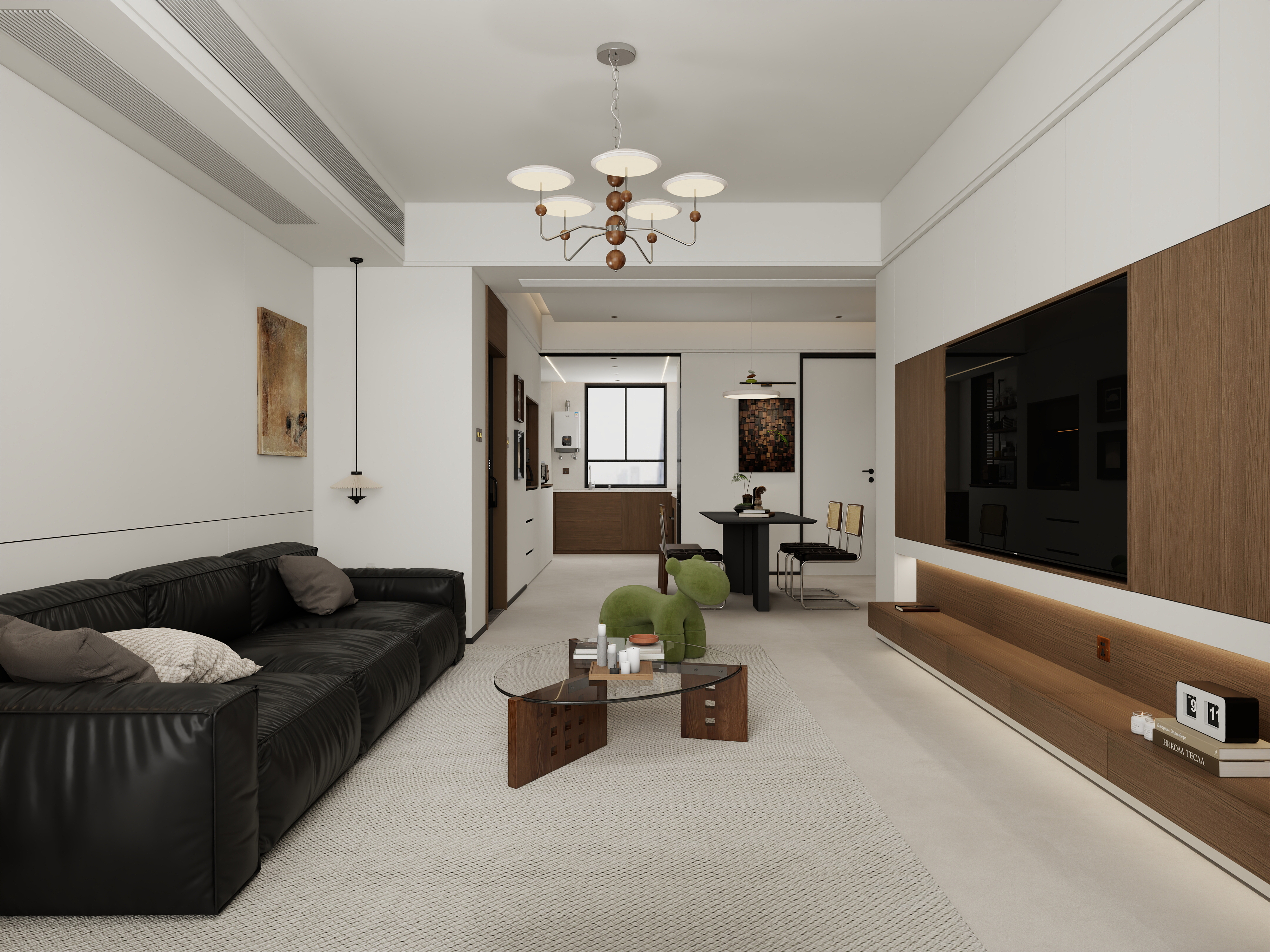 张煜强煜境设计-120平米简约中古奶油四房装修效果图