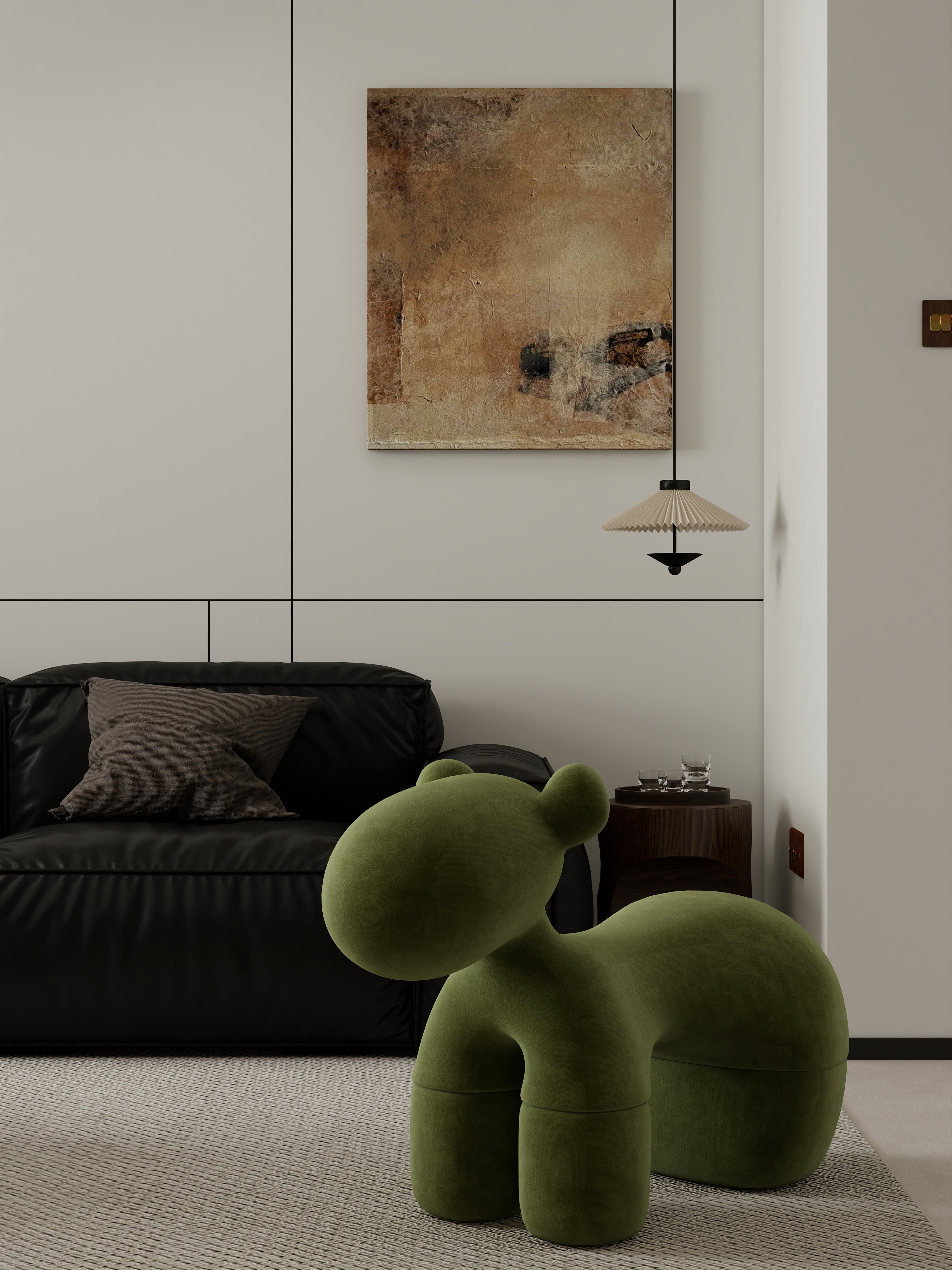 张煜强煜境设计-120平米简约中古奶油四房装修效果图