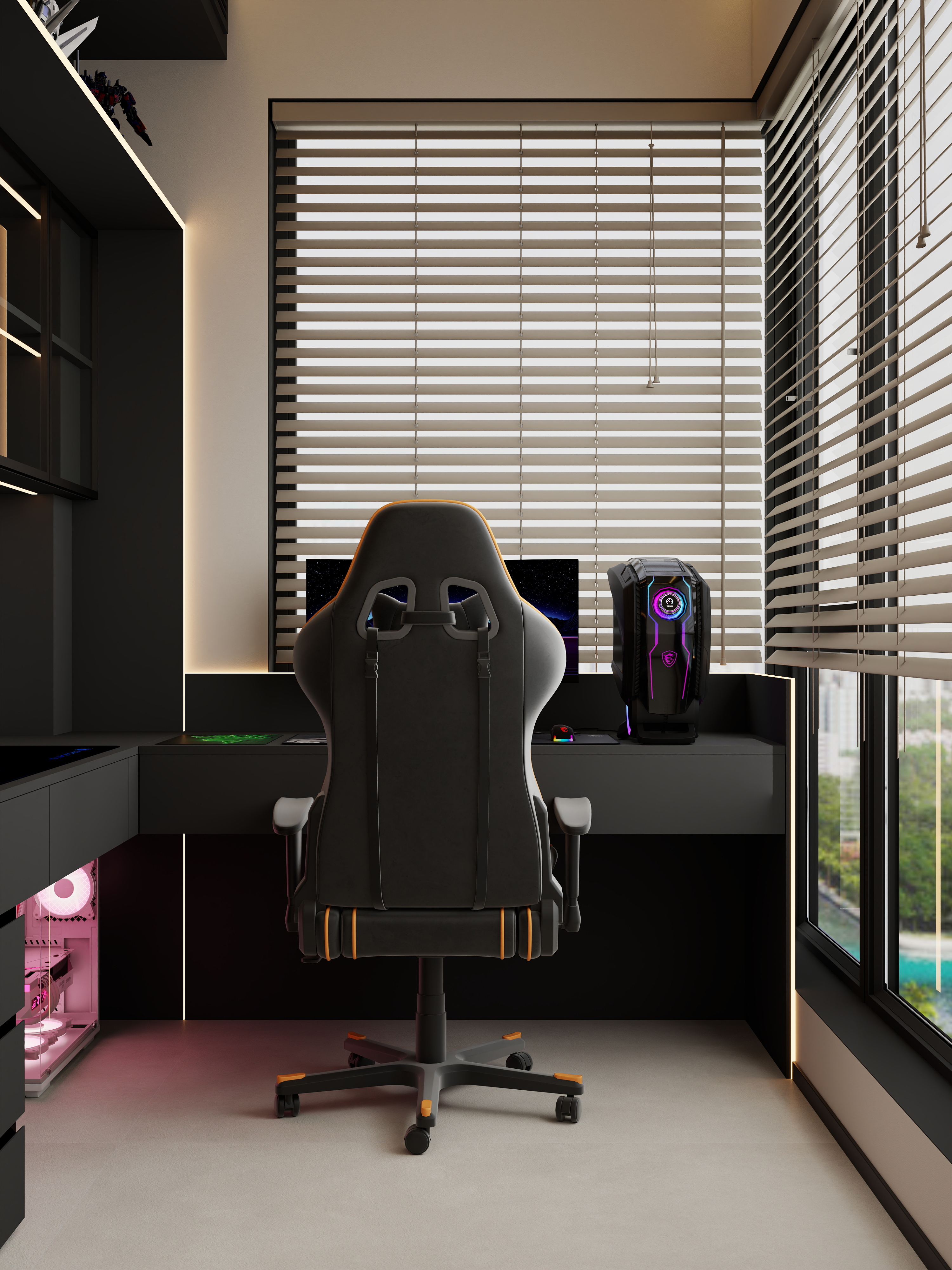 张煜强煜境设计-120平米简约中古奶油四房装修效果图