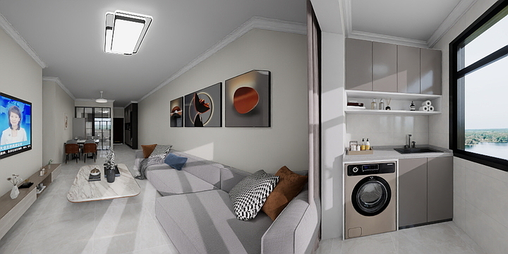 太阳装饰131419-碧桂园青璞95㎡3室-装修设计方案