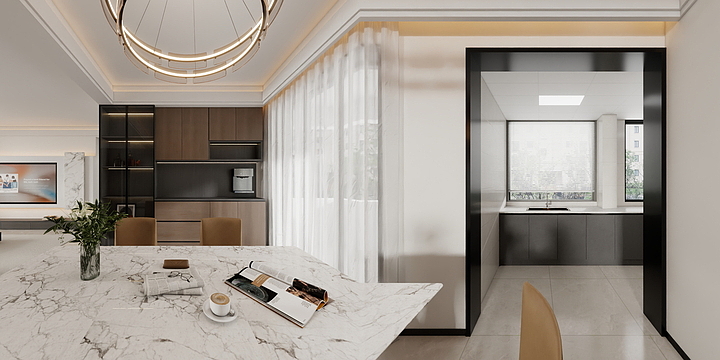 JXD-Design-万达君悦府韩女士雅居-装修设计方案