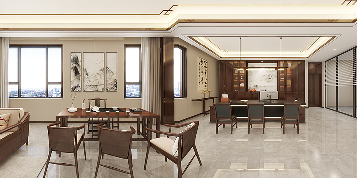 seventy-seven张浩松-中景二层办公室-装修设计方案