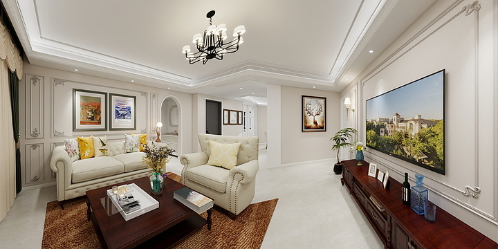 旭美家装饰-北辰 大运河府 135三室洋房-装修设计方案