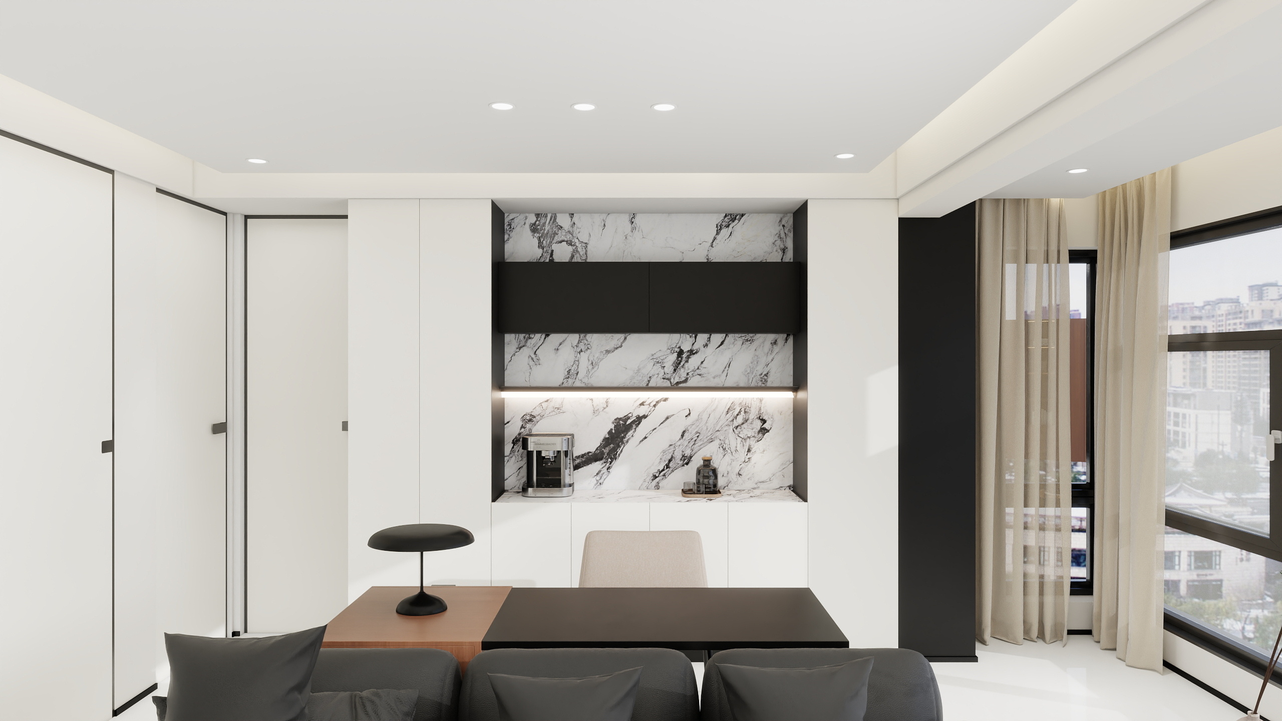 克洛-现代黑白灰-装修设计方案