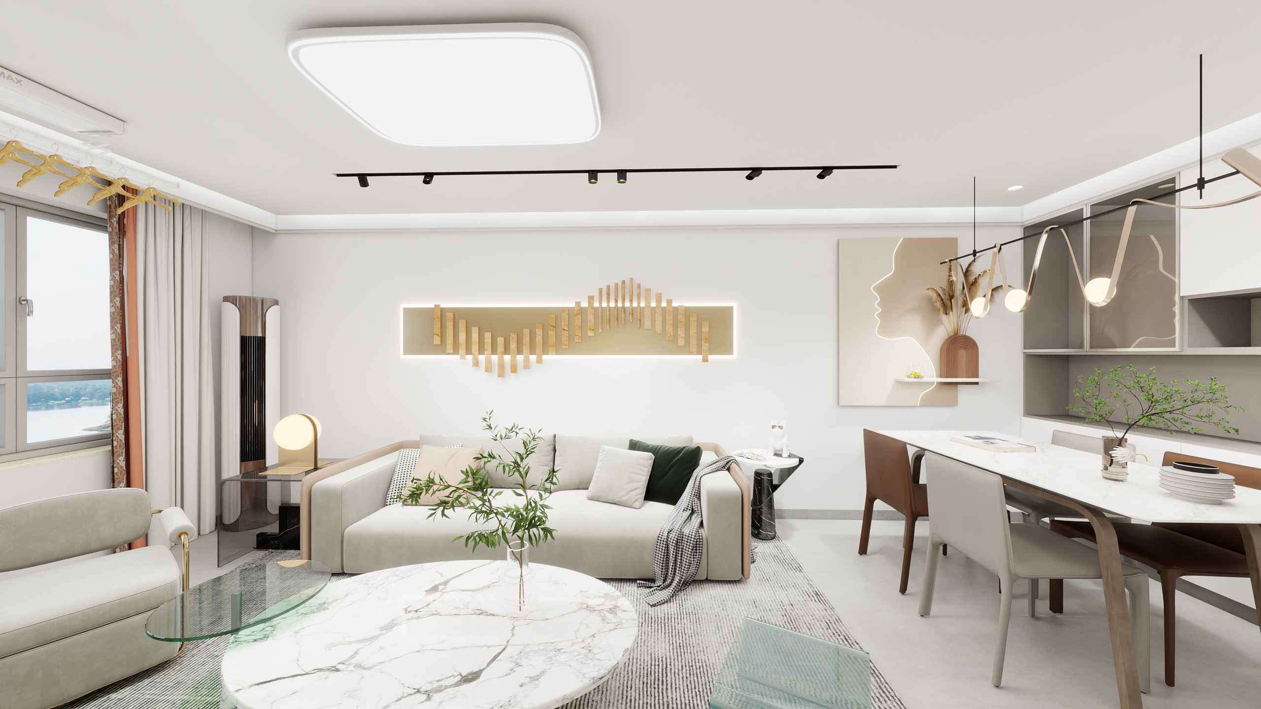 十字卡-98㎡3室-装修设计方案