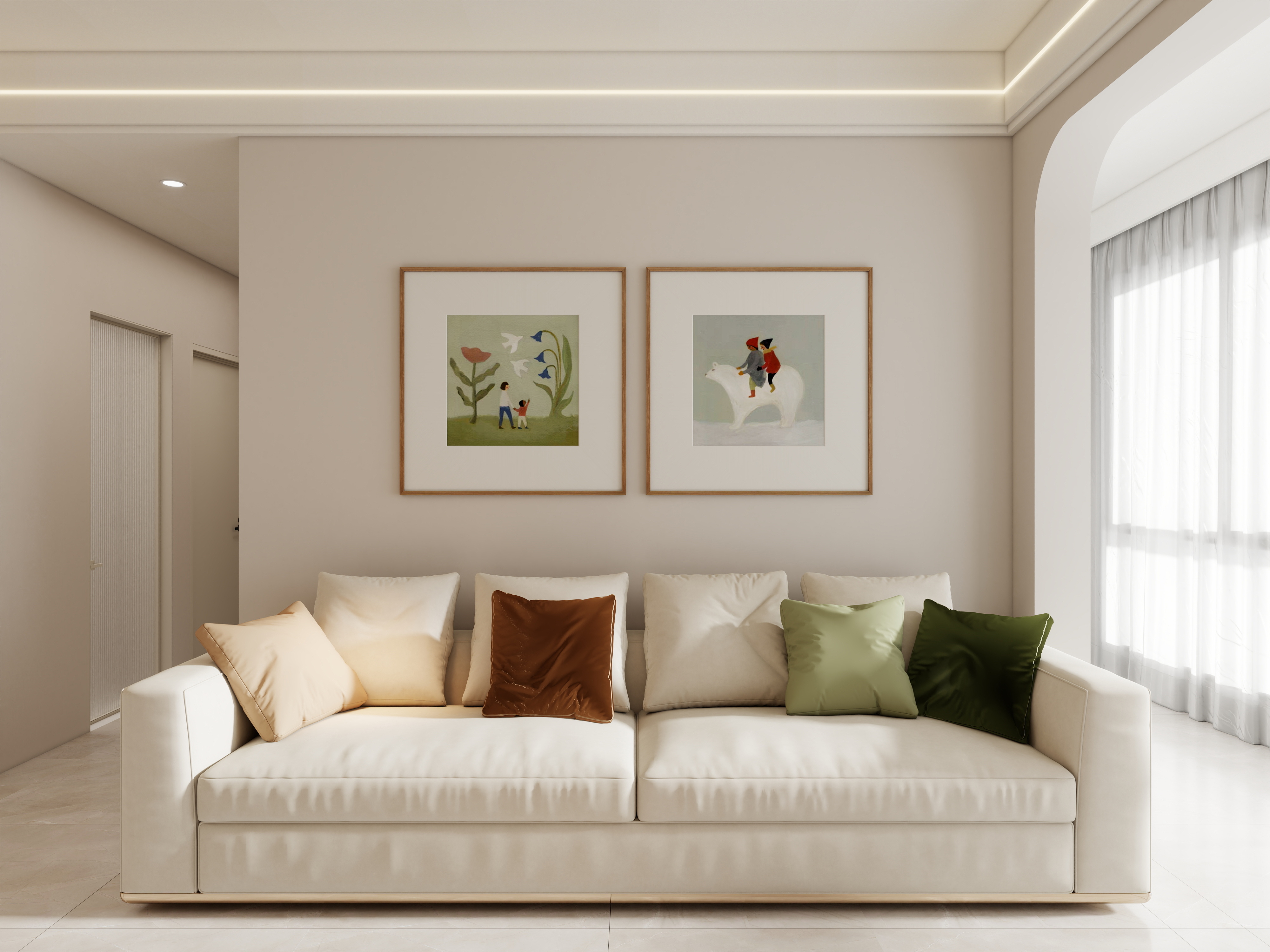 壹诺设计工作室-奶油风装修效果图