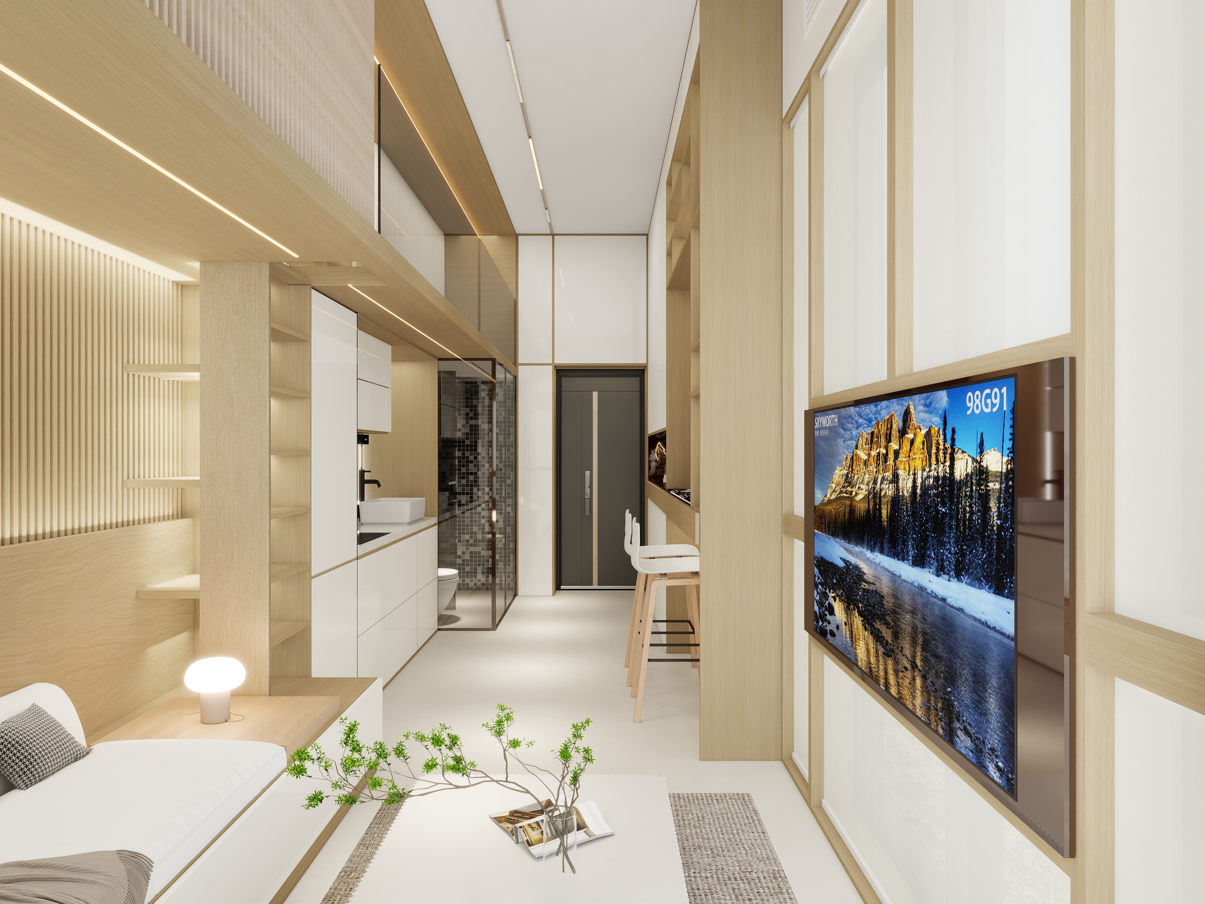 廸偉-AVA62 單身小型LOFT戶型-装修设计方案