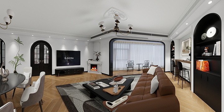 刘香一-碧桂园12-1-7东黑白法式-装修设计方案