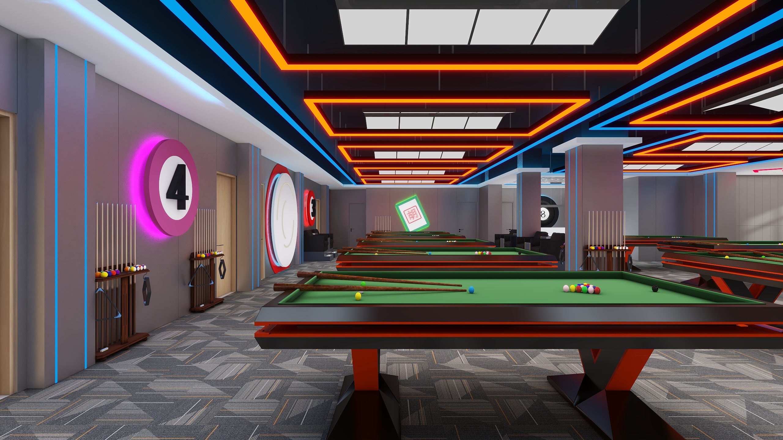 兴家小杨19938738201-中所台球室-装修设计方案