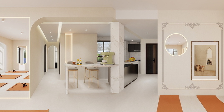 梁凯设计工作室-瑜伽室-装修设计方案