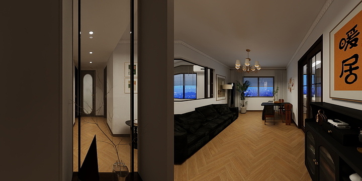 蝶飞紫萝蓝-2-1-1304效果图-装修设计方案