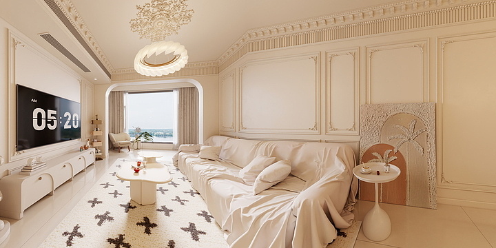 效果图制作33-中央广场张美女-装修设计方案