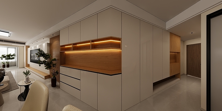 塵丿-亚新橄榄城二期丹堤123㎡3室-装修设计方案