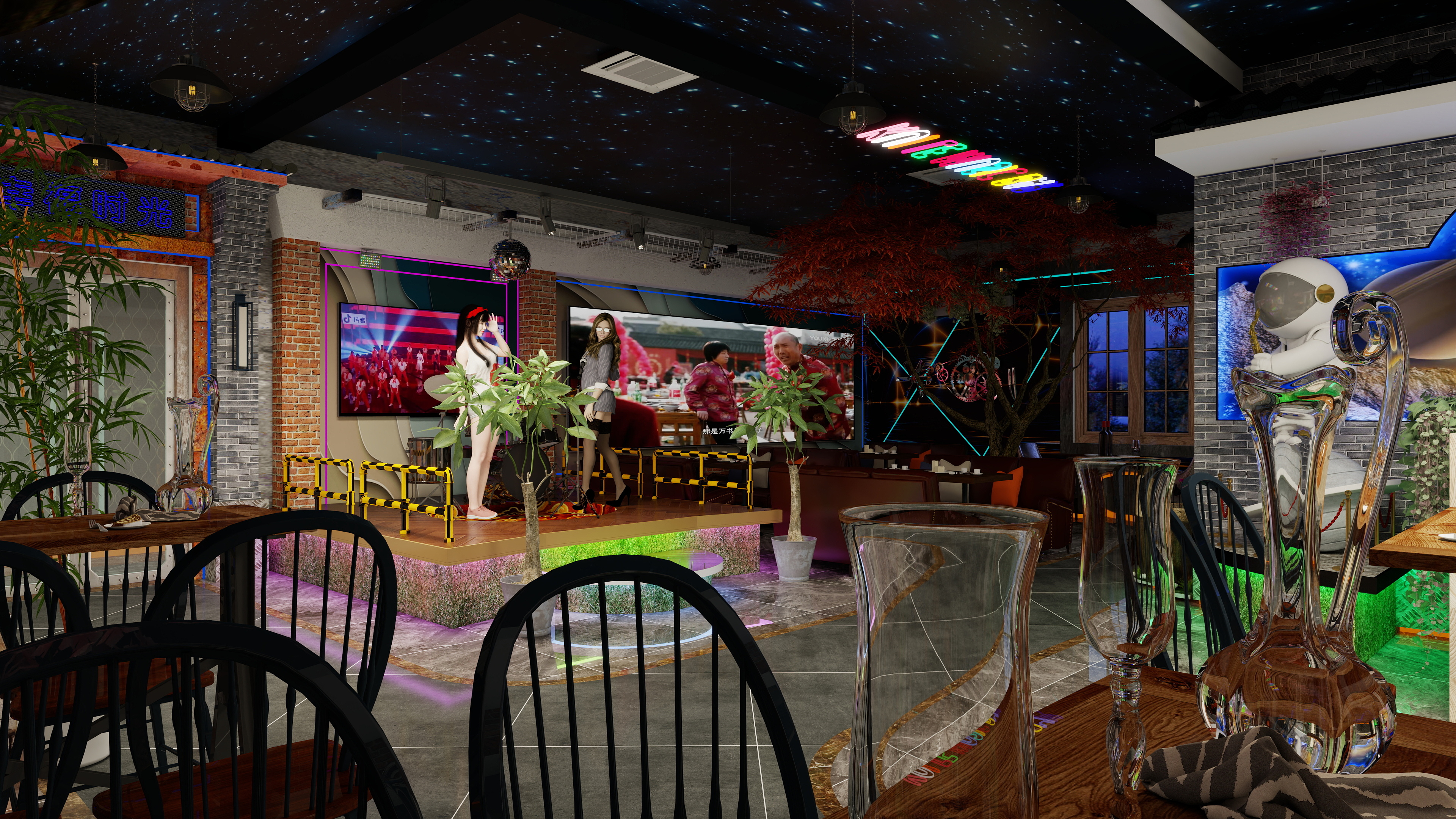 刘峰-现代歌厅烤吧-装修设计方案