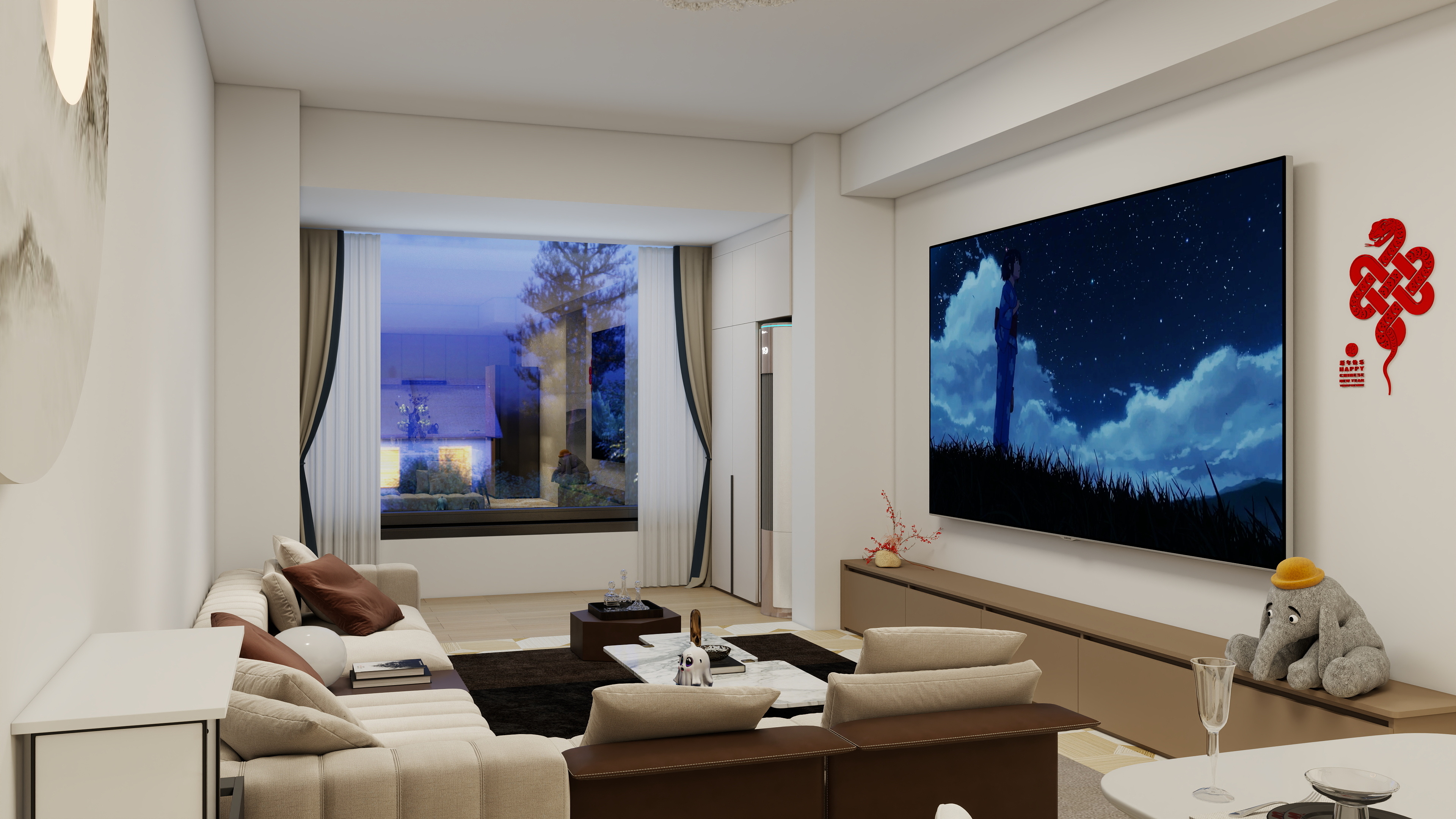 Hnork-轻奢130㎡4室装修效果图