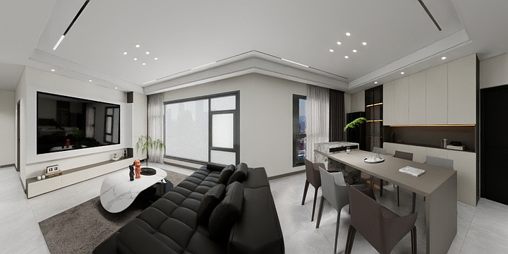 启新装饰公司-信智城10-2203-装修设计方案