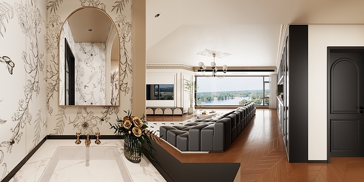 启居装饰-沧州-颐和   法式 -装修设计方案