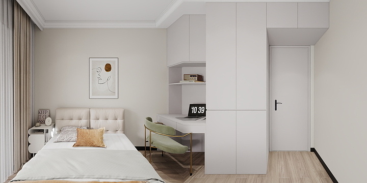 钦月y-翡翠湖卧室-装修设计方案