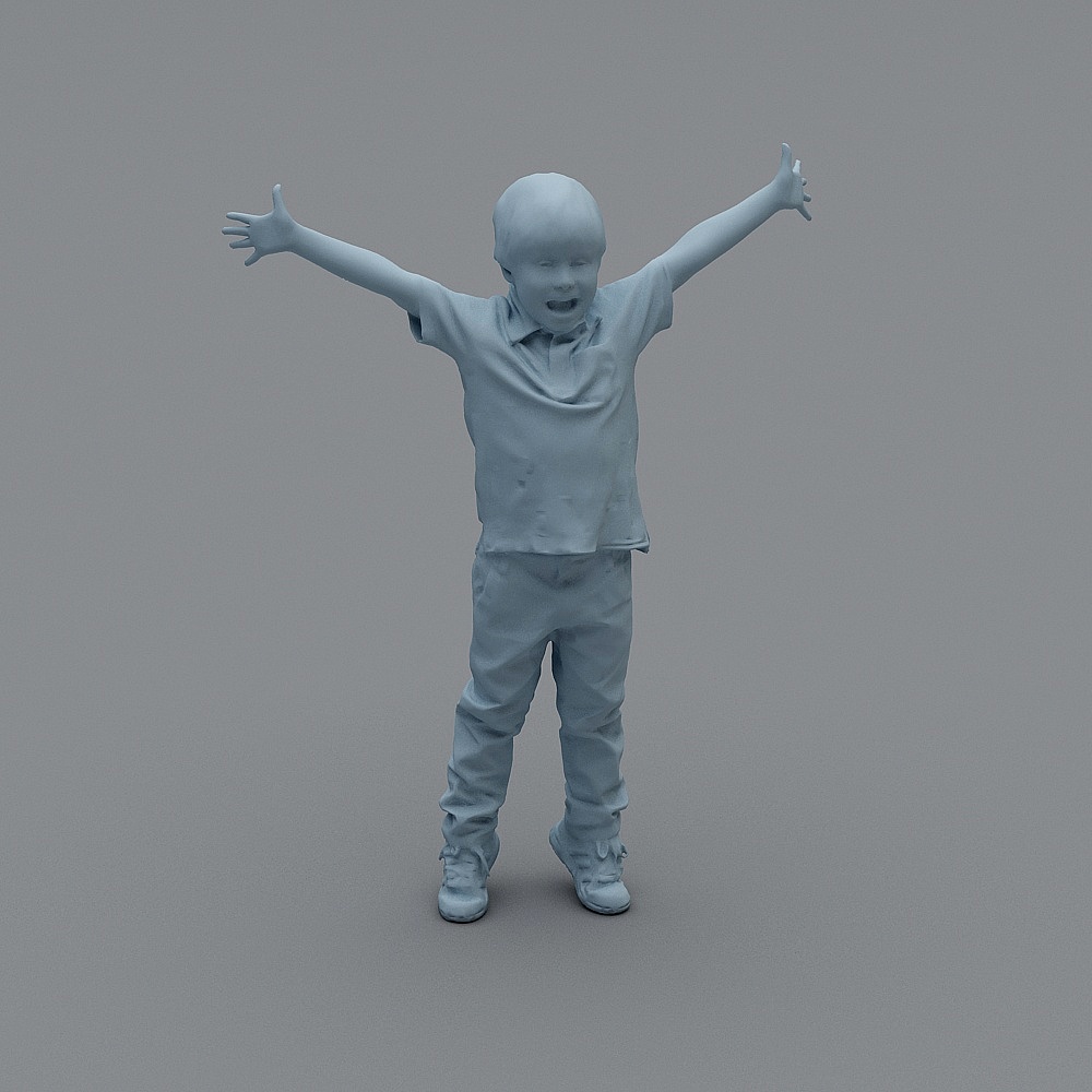 小男孩站立153D模型