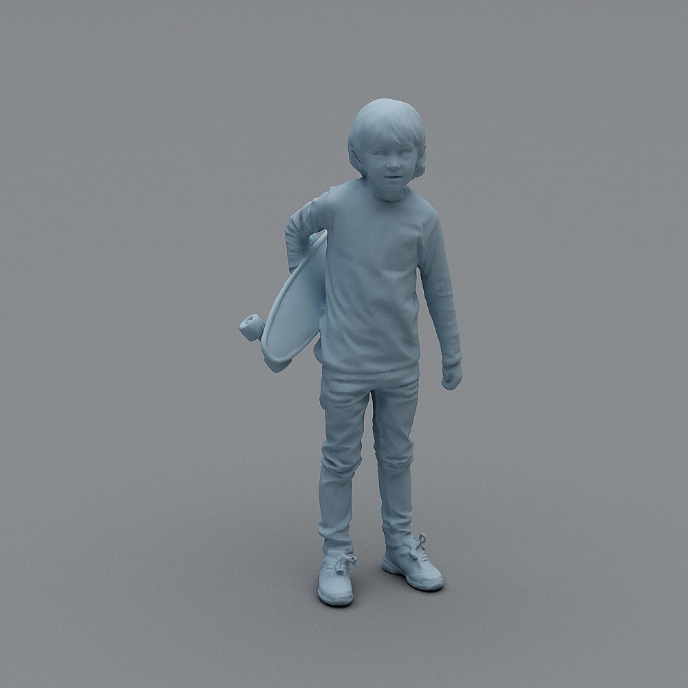 小男孩站立113D模型