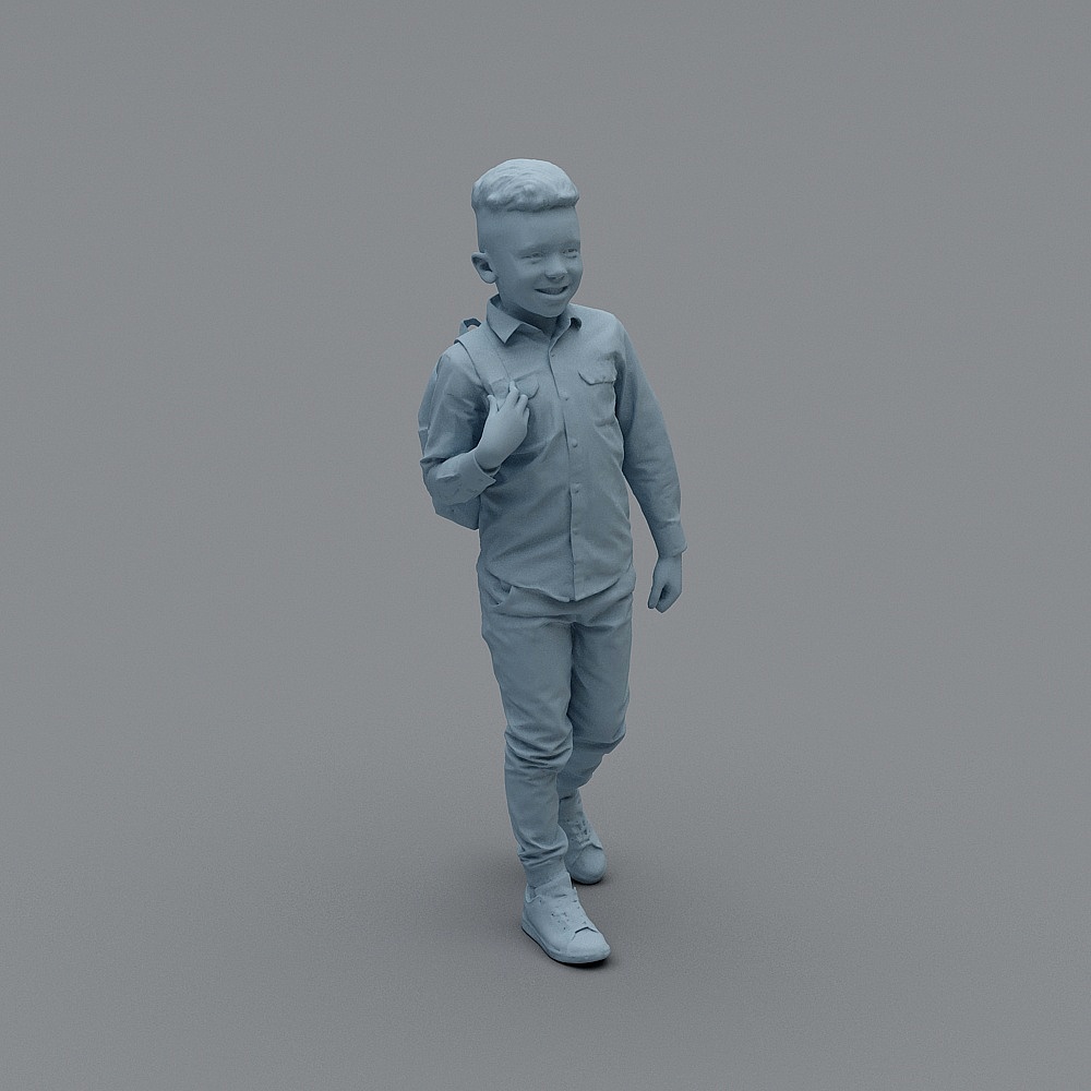 小男孩站立83D模型