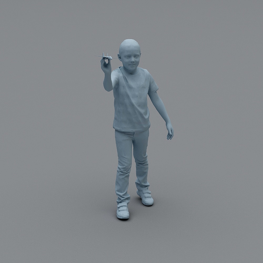 小男孩站立143D模型