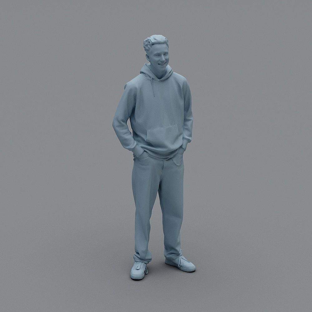 成人男站姿93D模型
