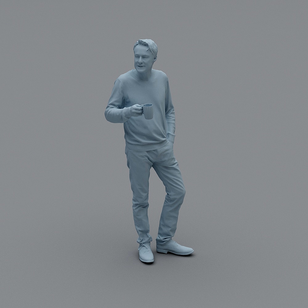 成人男站姿103D模型