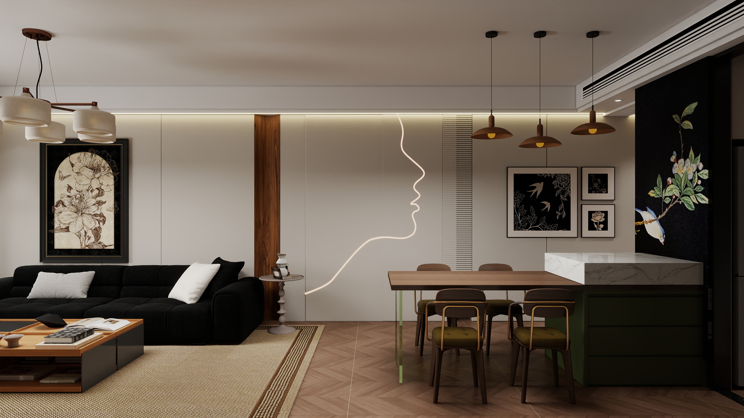 室内设计徐仕元-星雨华府-中古风格-装修设计方案