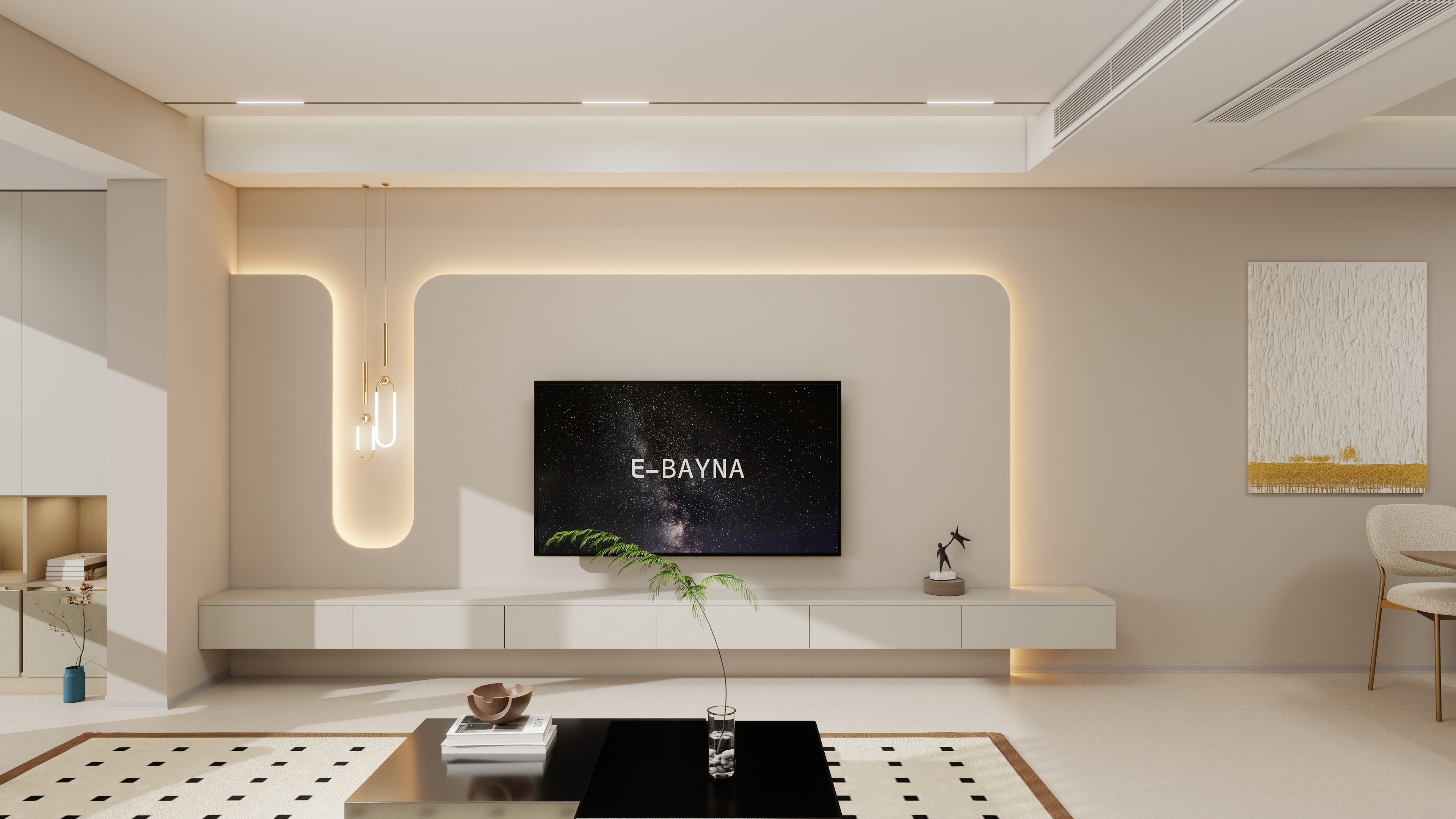 小胡设计-国建悦美城顶楼复式奶油原木风102㎡-装修设计方案