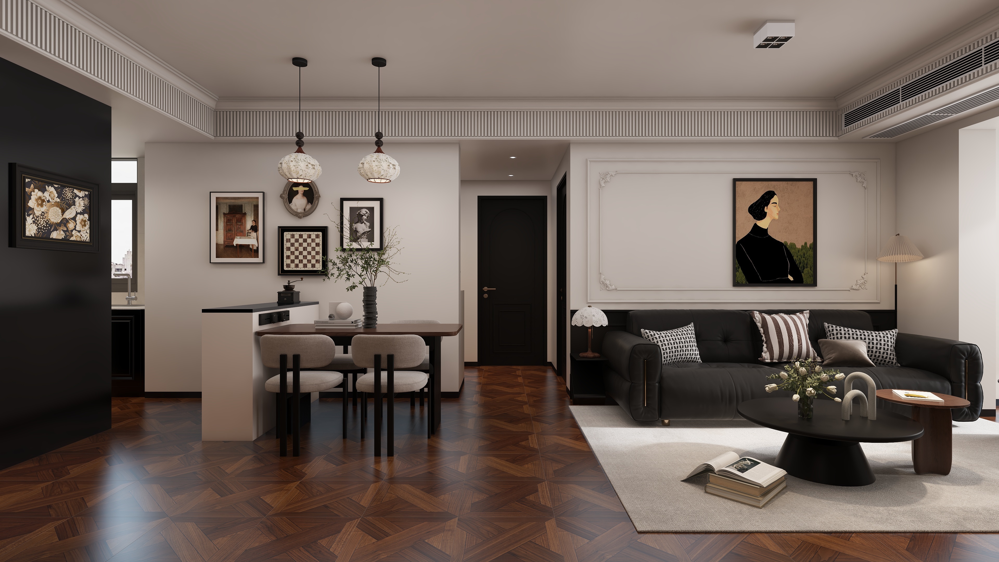 YZXDesign-曦江润府、中古风-装修设计方案