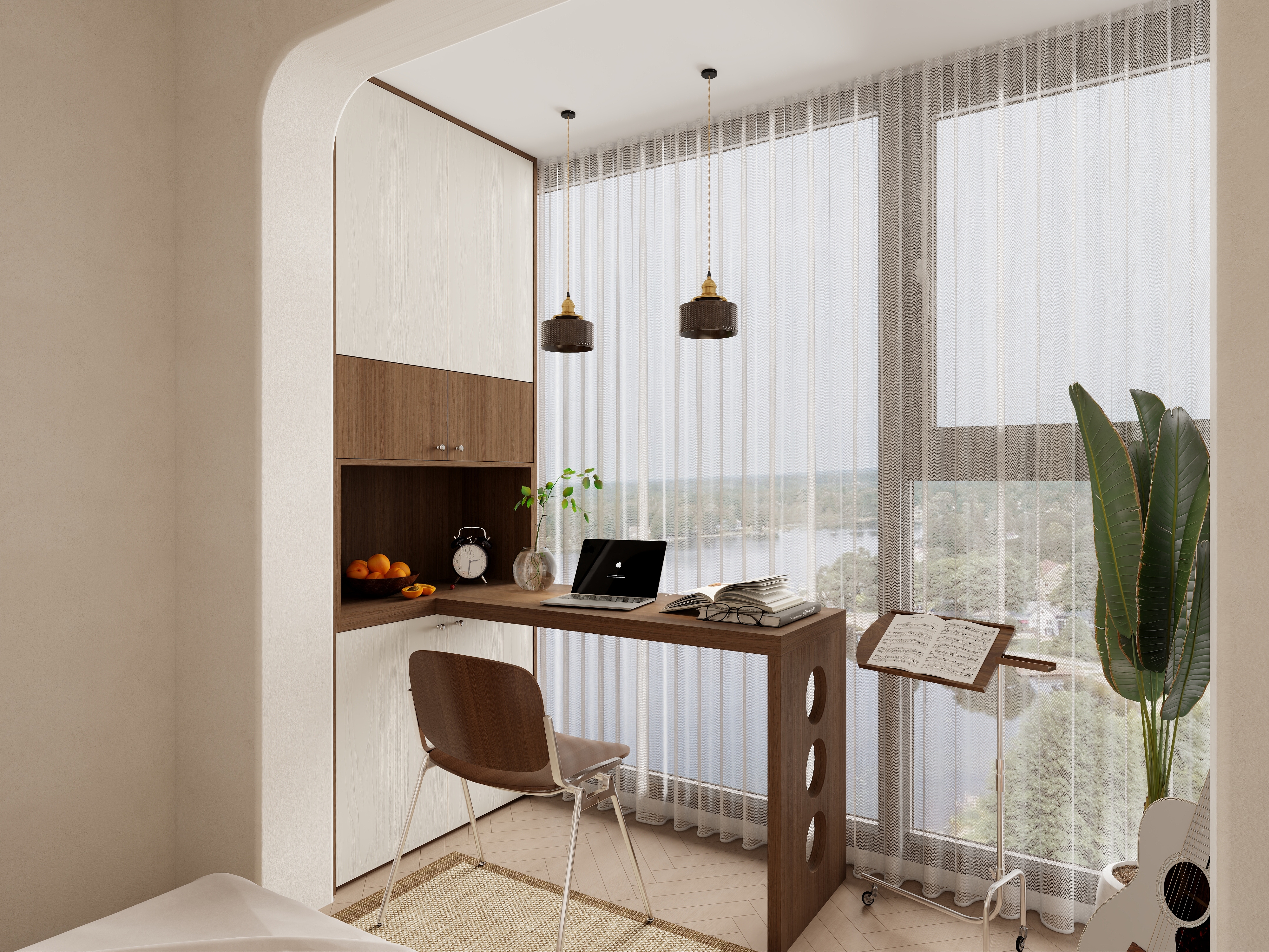 金佳雯-天元府105中古风方案2装修效果图