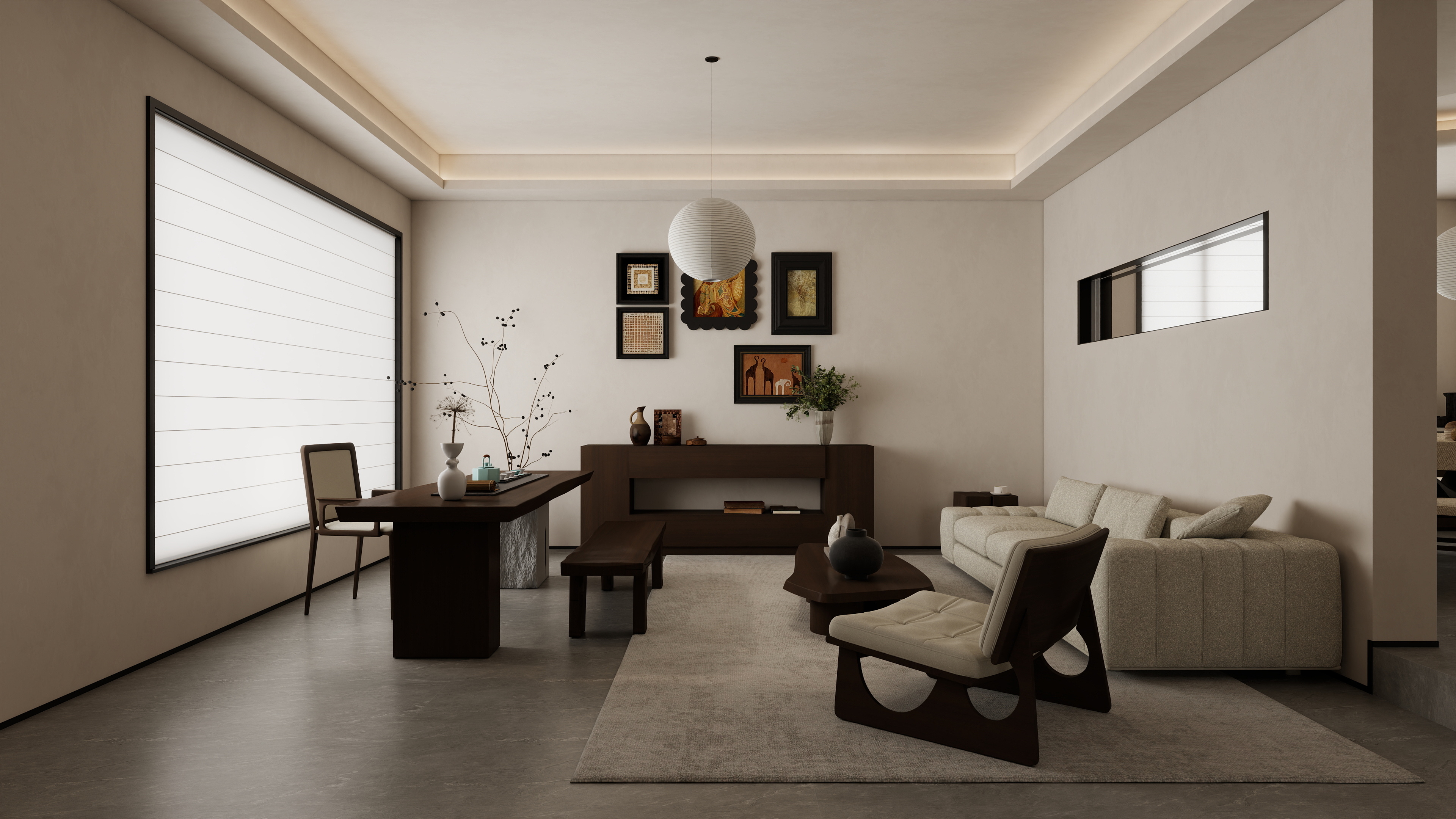 孙有权-『2025-2』240平丨中古侘寂风自建别墅装修效果图