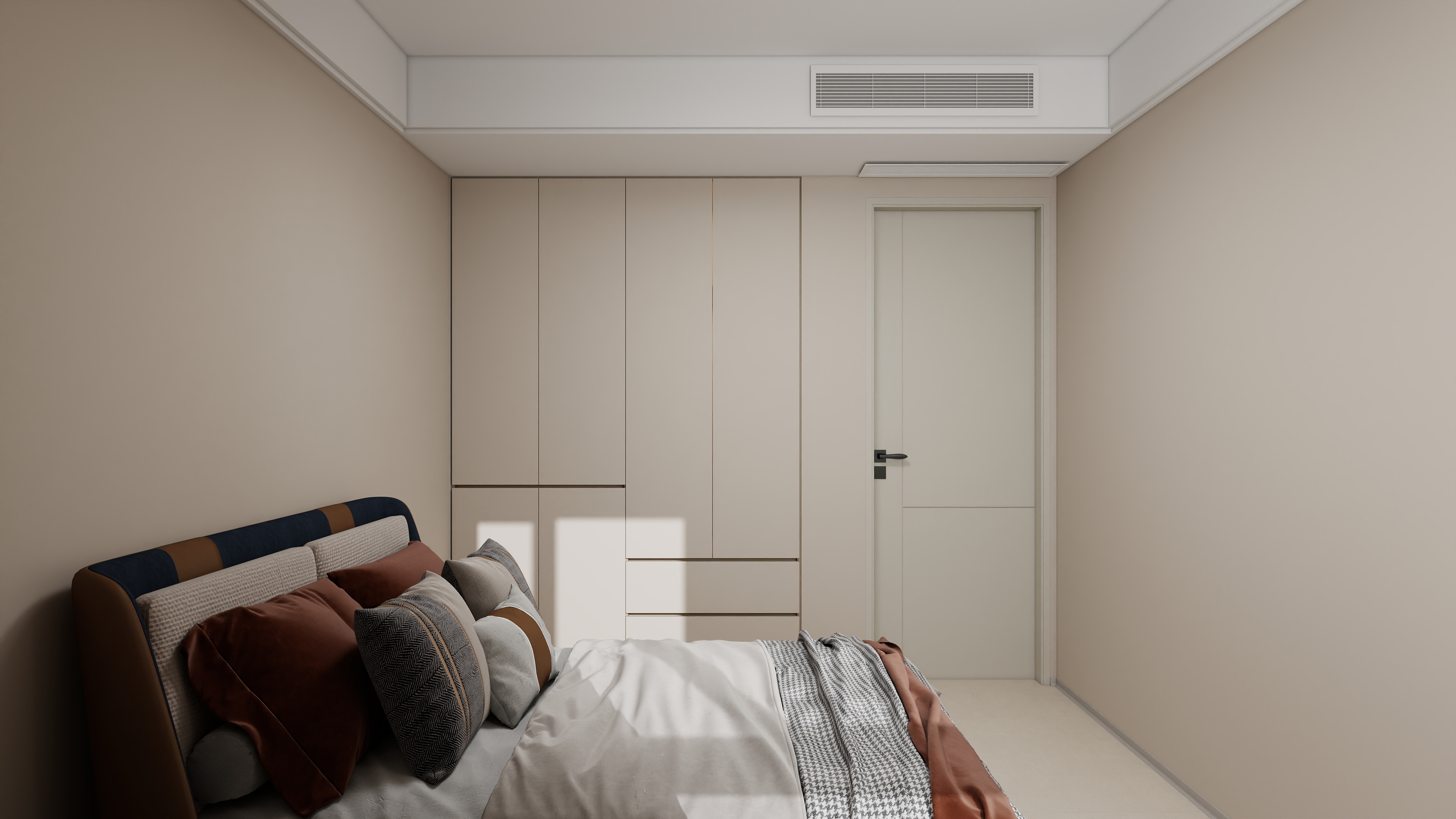 小胡设计-国建悦美城顶楼复式奶油原木风102㎡装修效果图