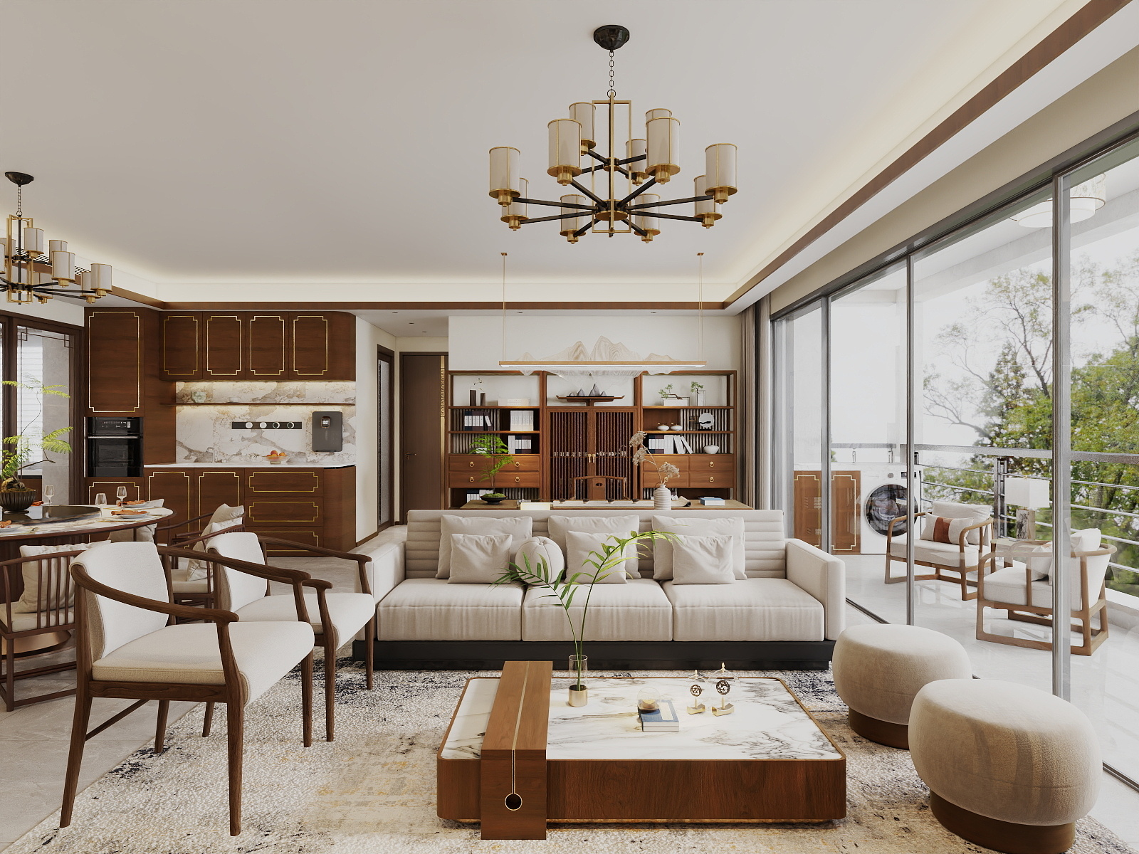 湛智华-新中式187平5房大平层 白云建发央玺装修效果图