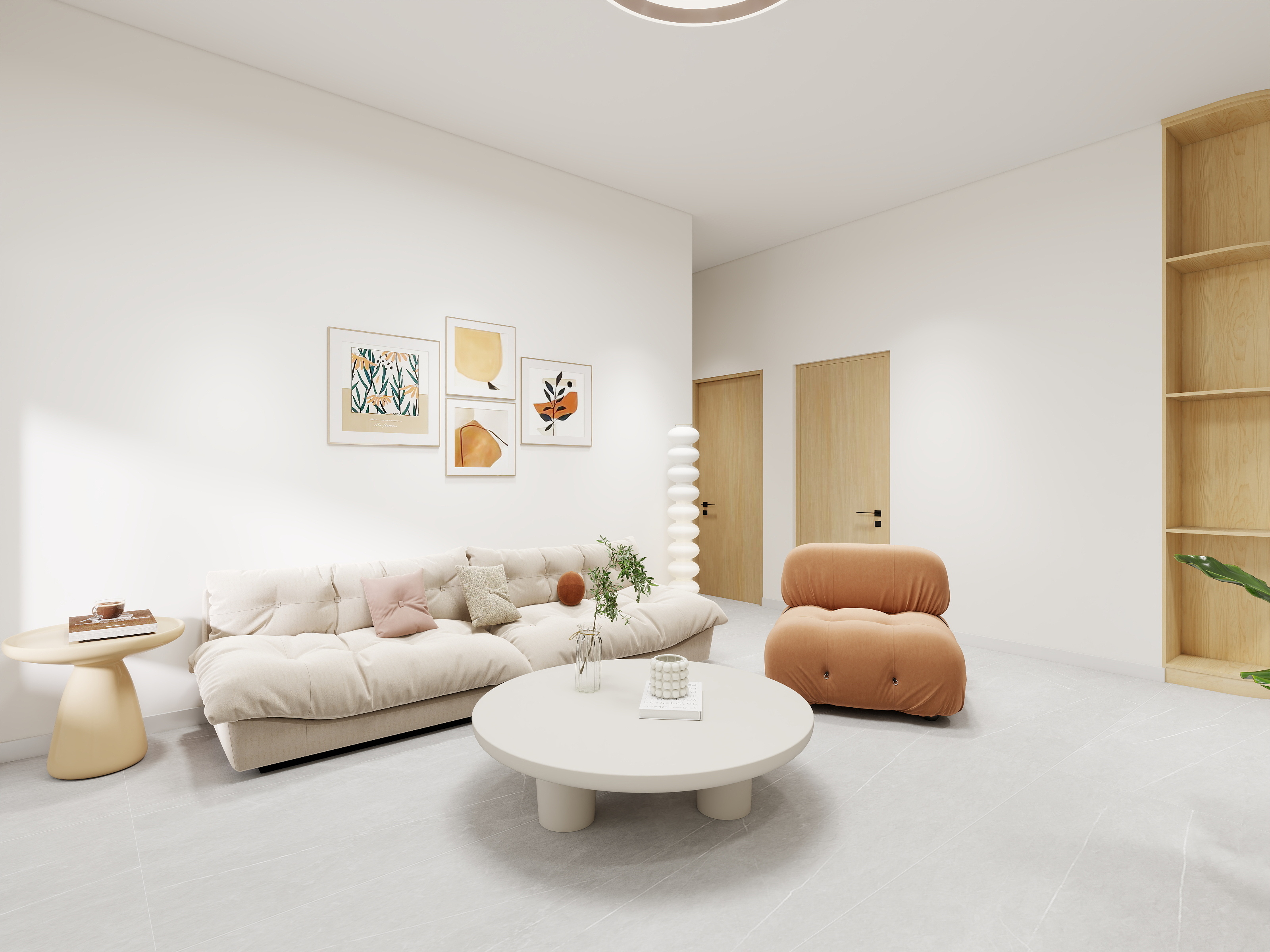 Ao小唯美美-106㎡1室装修效果图