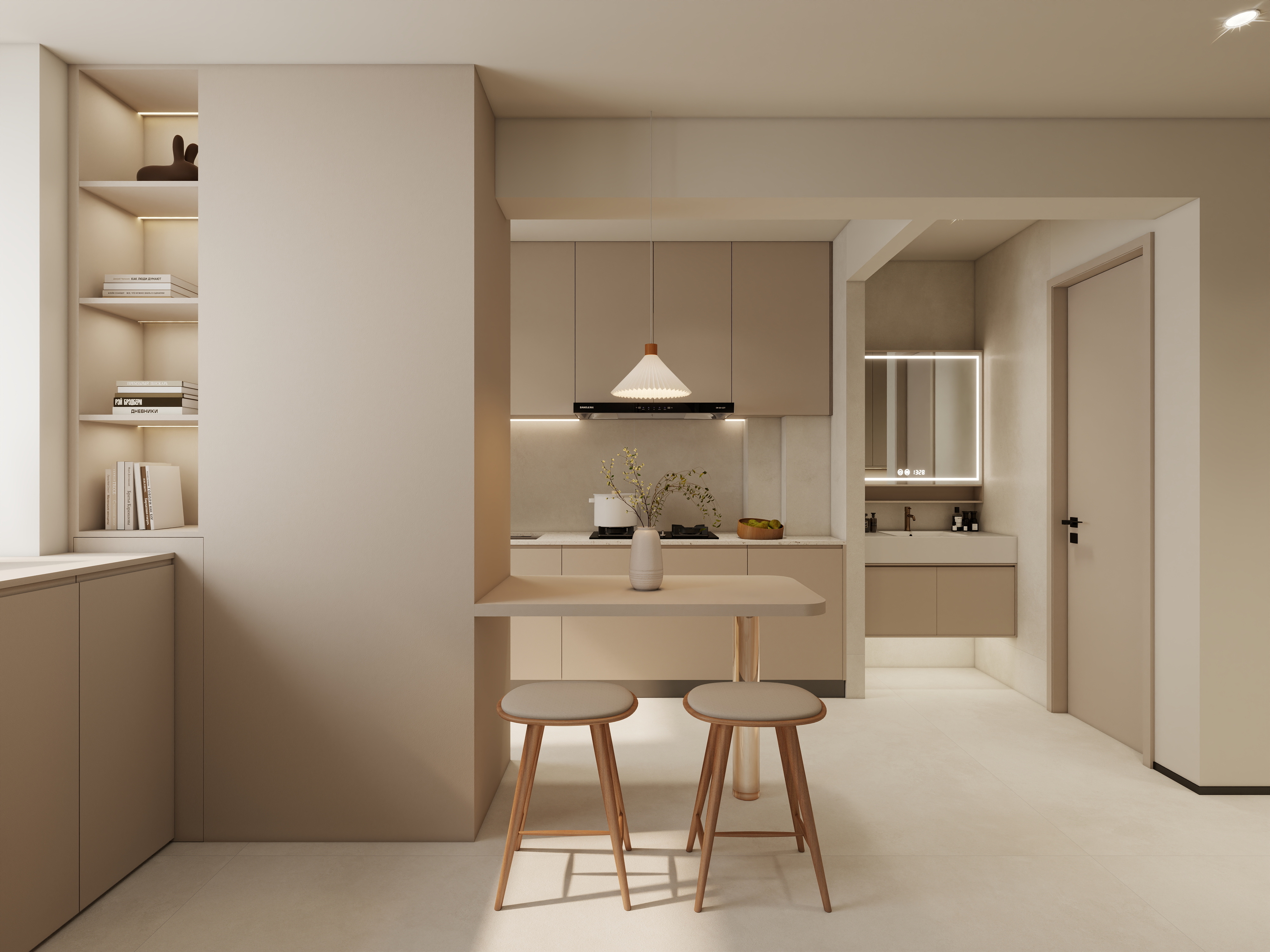 孙有权-『2025-2』39平丨原木奶油风单身公寓装修效果图