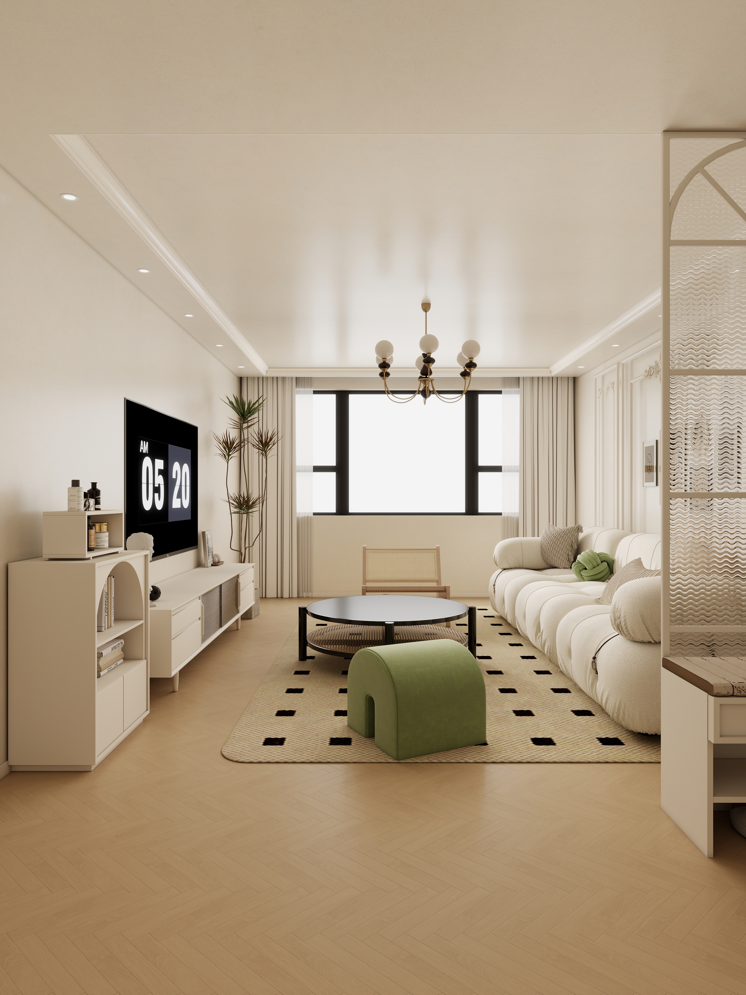 Jerry-空间设计-105㎡3室装修效果图