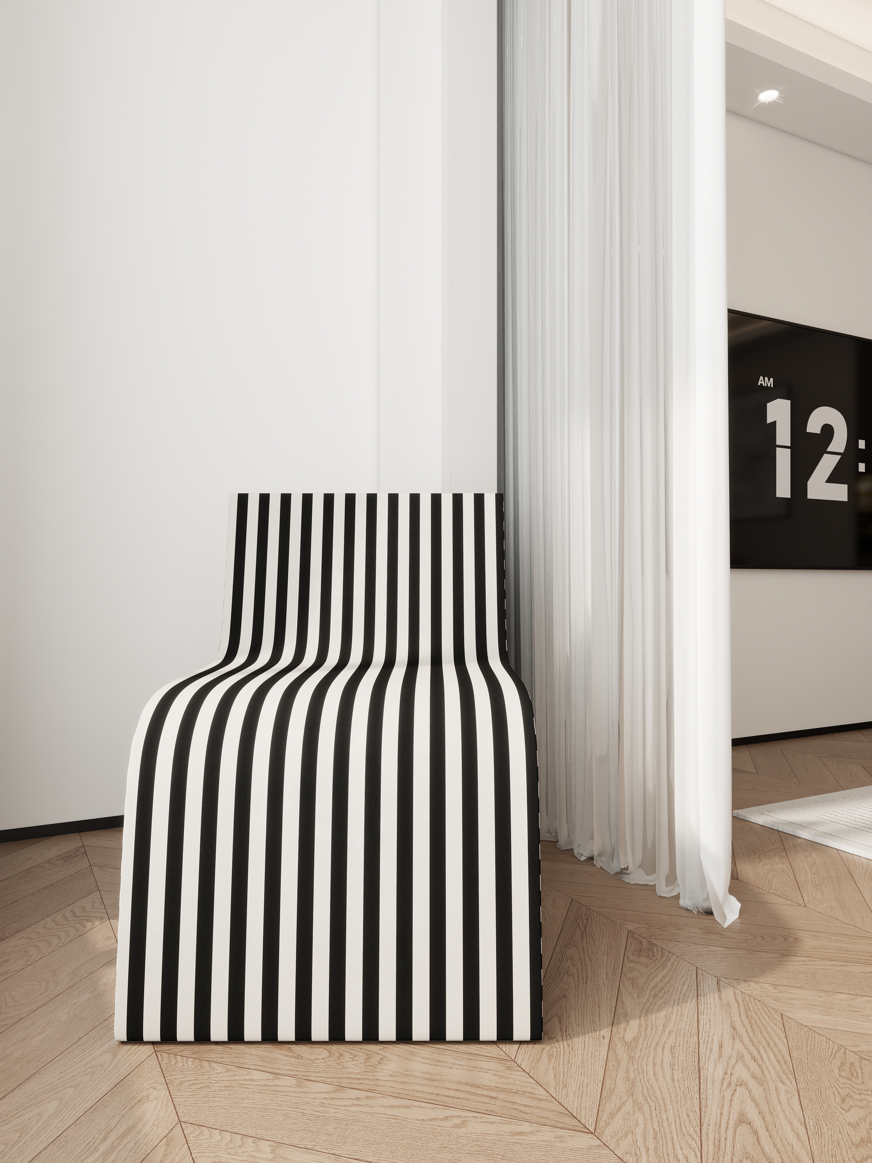 孙有权-『簪星曳月』510平丨新中式+现代简约挑空别墅装修效果图