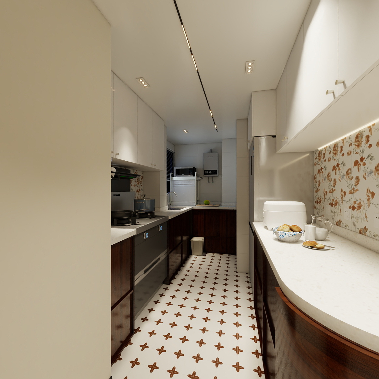 大鱼的家-法式中古风110㎡3室装修效果图