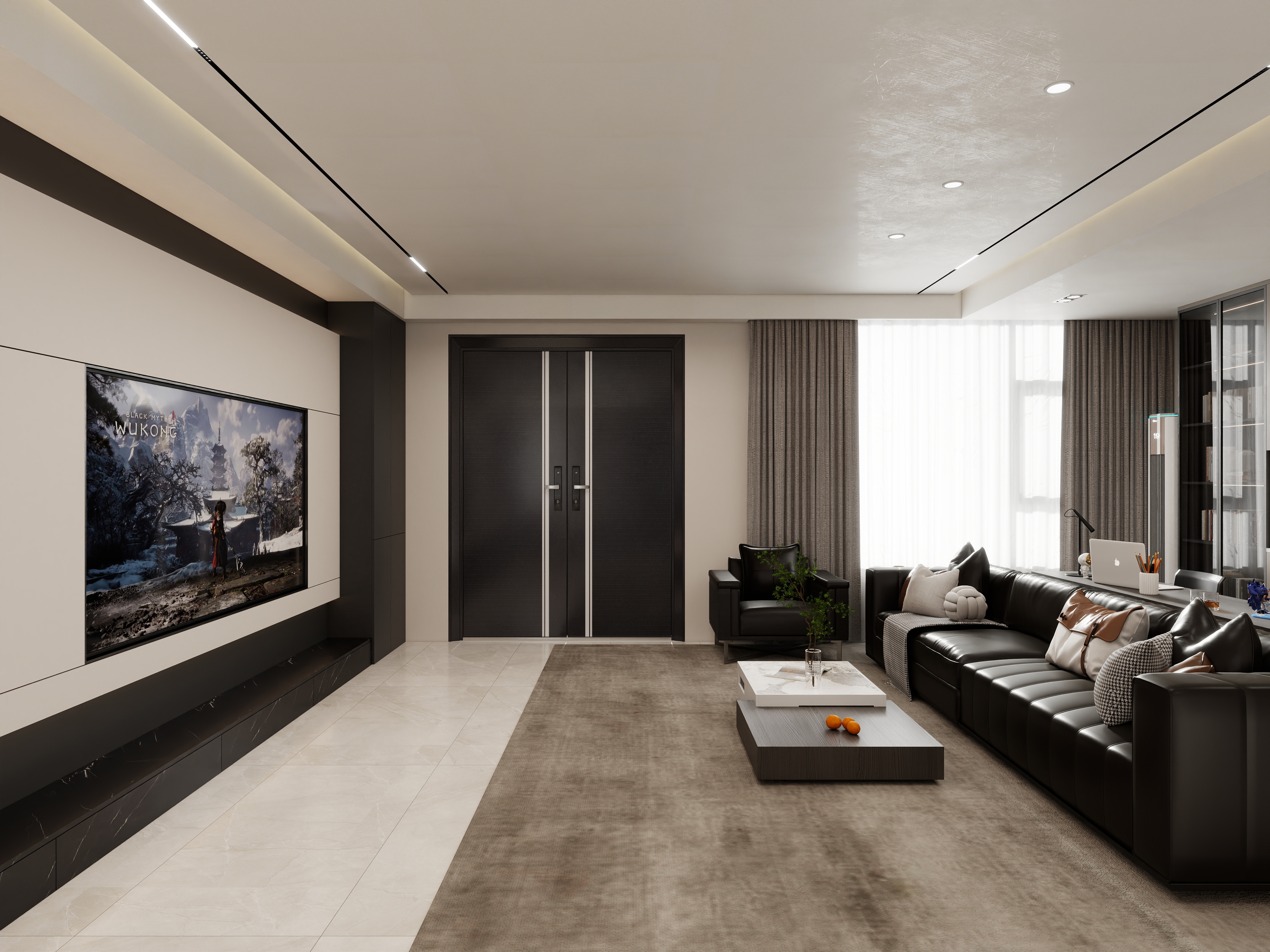 壹诺设计工作室-自建房-现代简约装修效果图