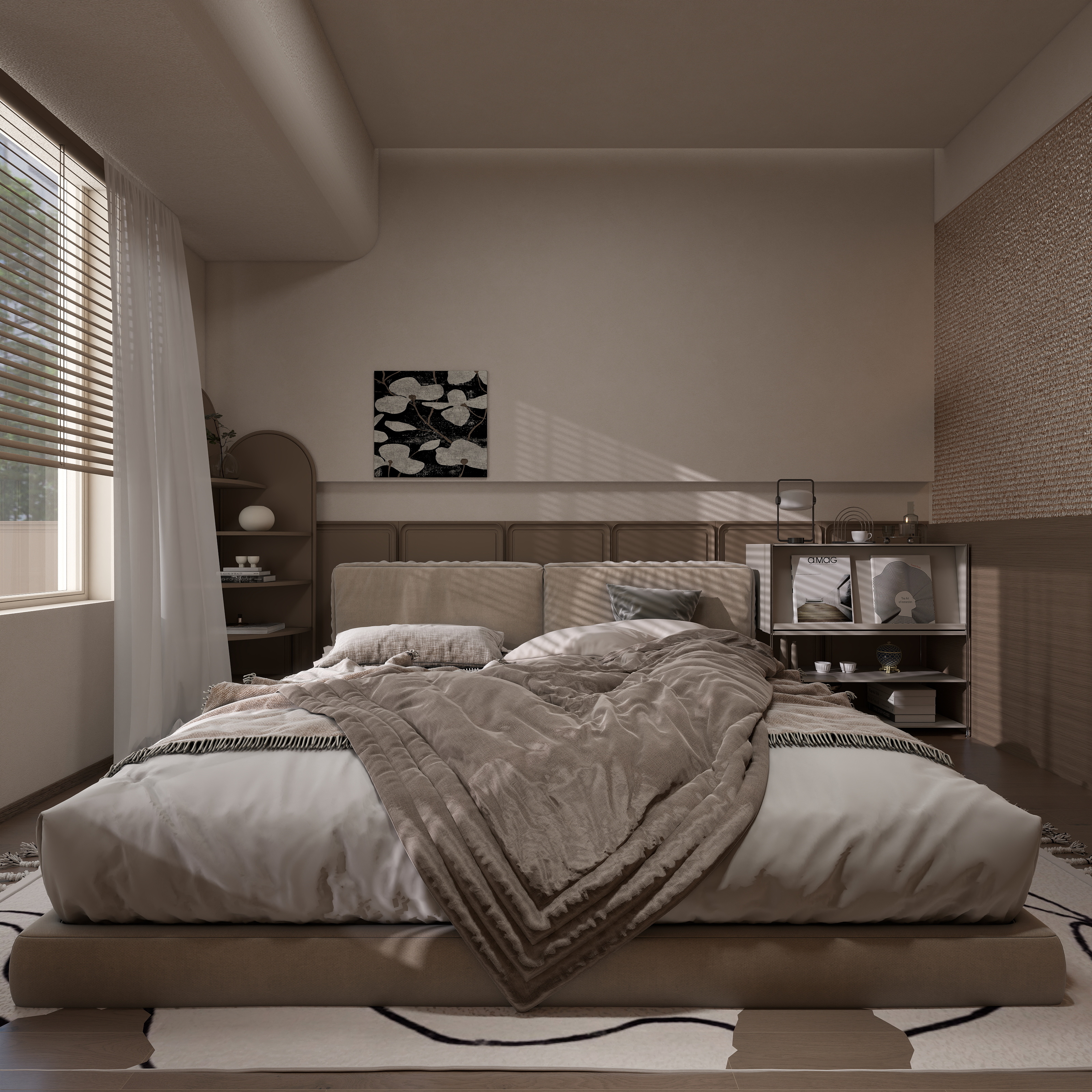 曾如意-【万科鸣翠】128平三室装修效果图