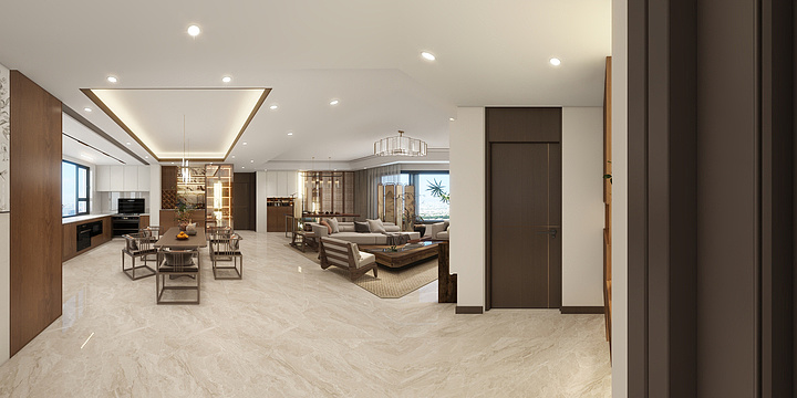 WANGQIANGD-未来之城7号楼137平韩府宋式美学-装修设计方案