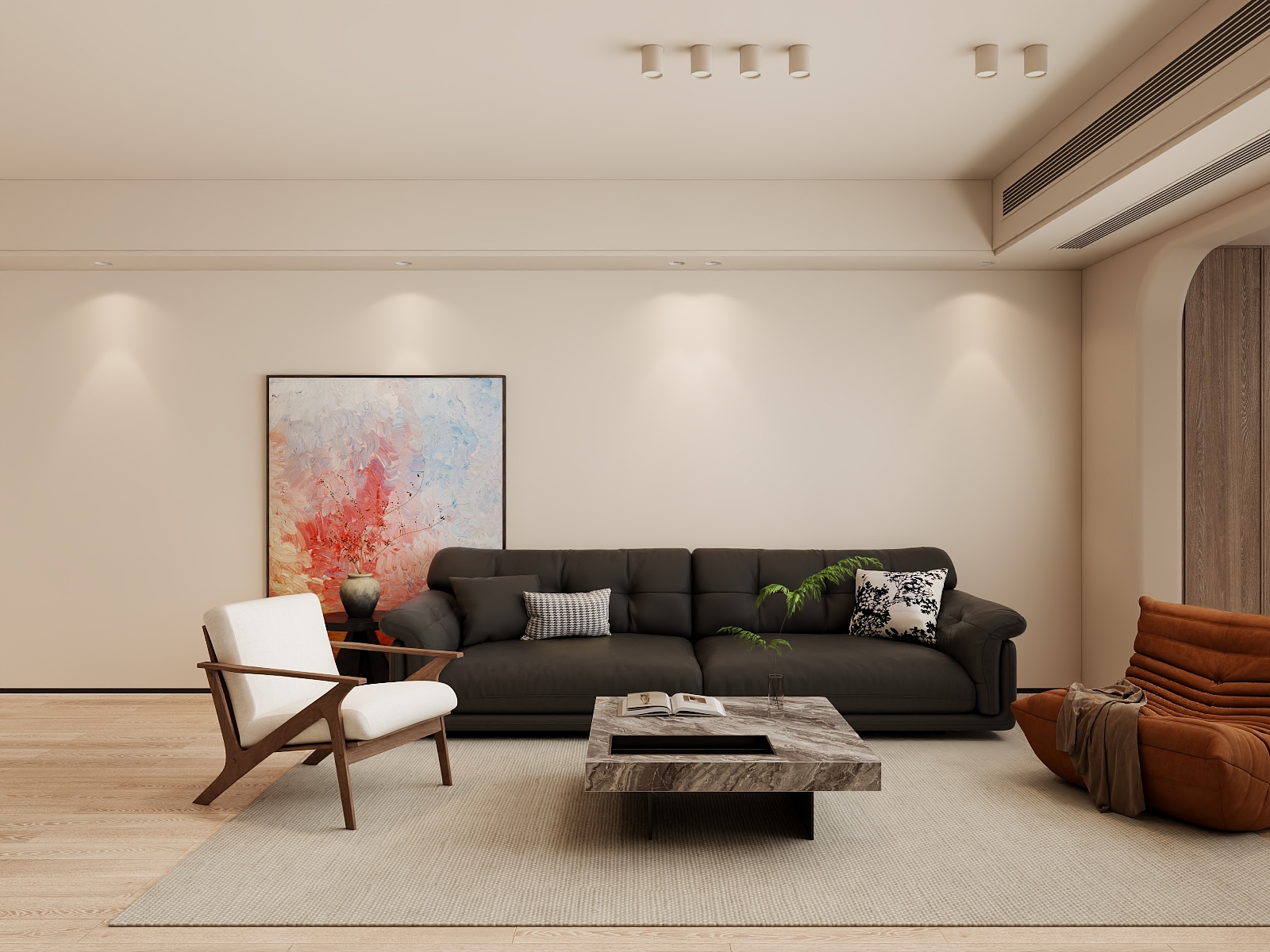 吴爽-【仁恩】—135m²奶油风格设计-装修设计方案