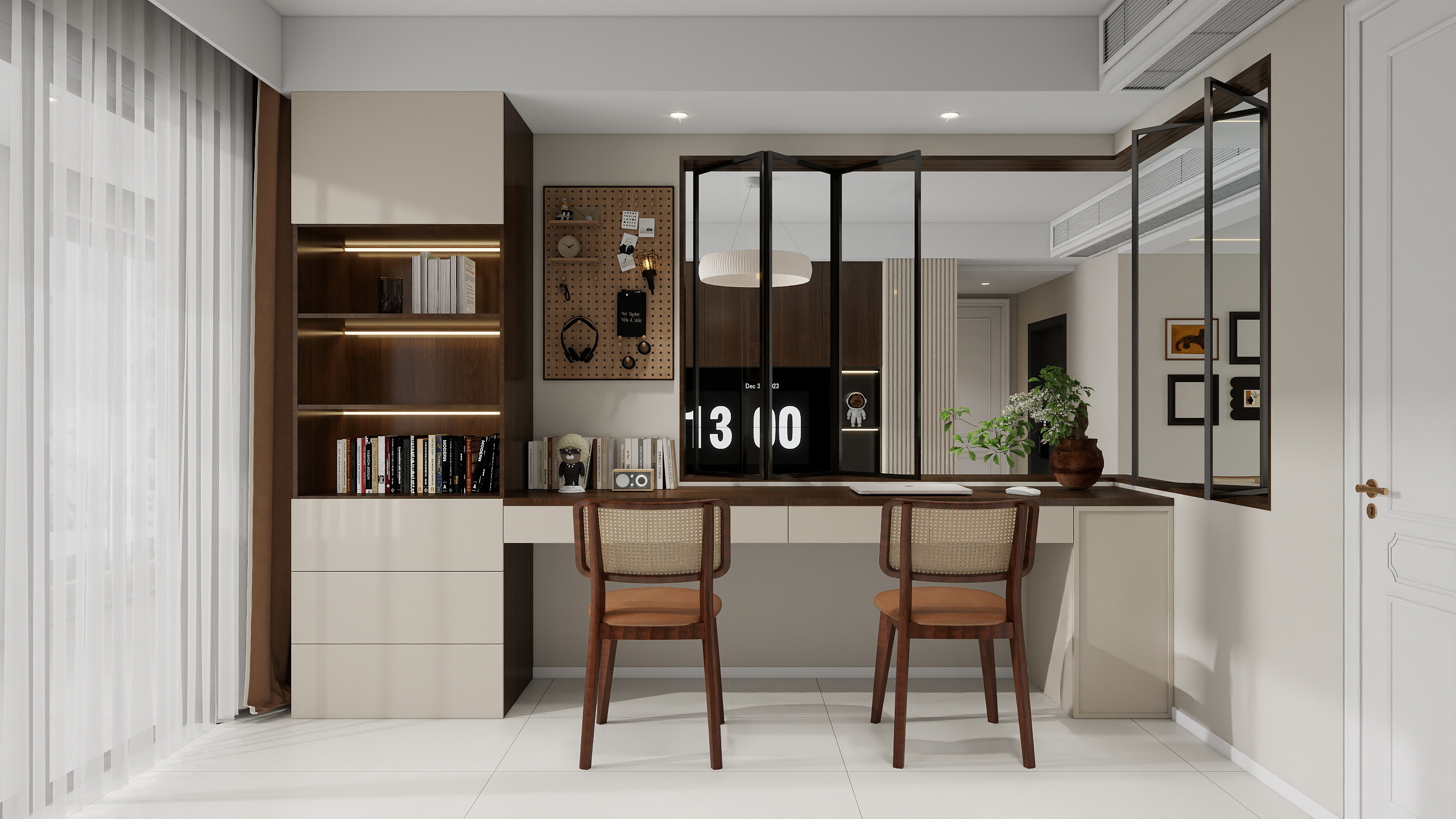 李林-中古奶油150㎡4室装修效果图