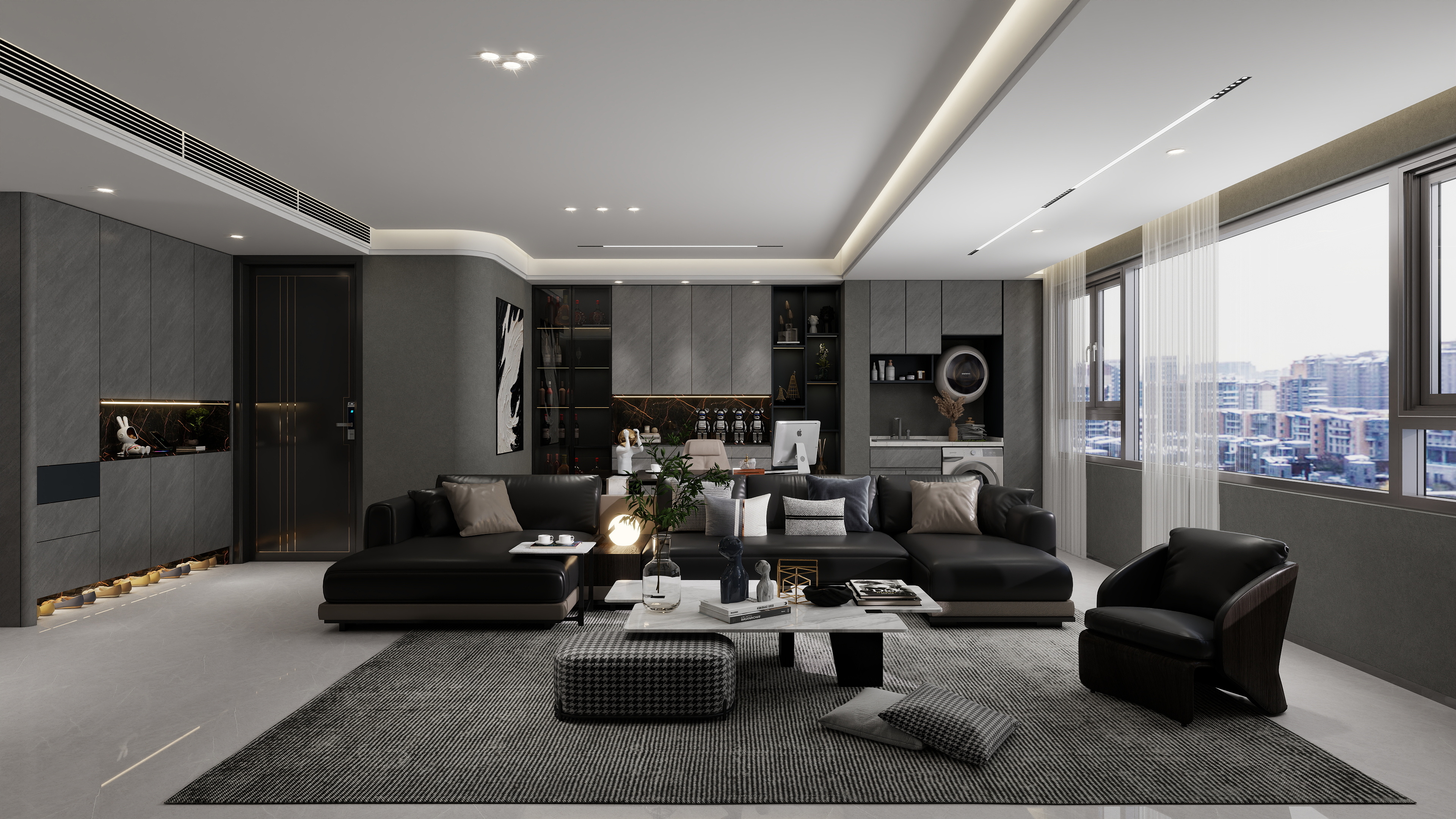 桐城全屋定制-顾家家具江-文德桐国府124㎡2室-装修设计方案