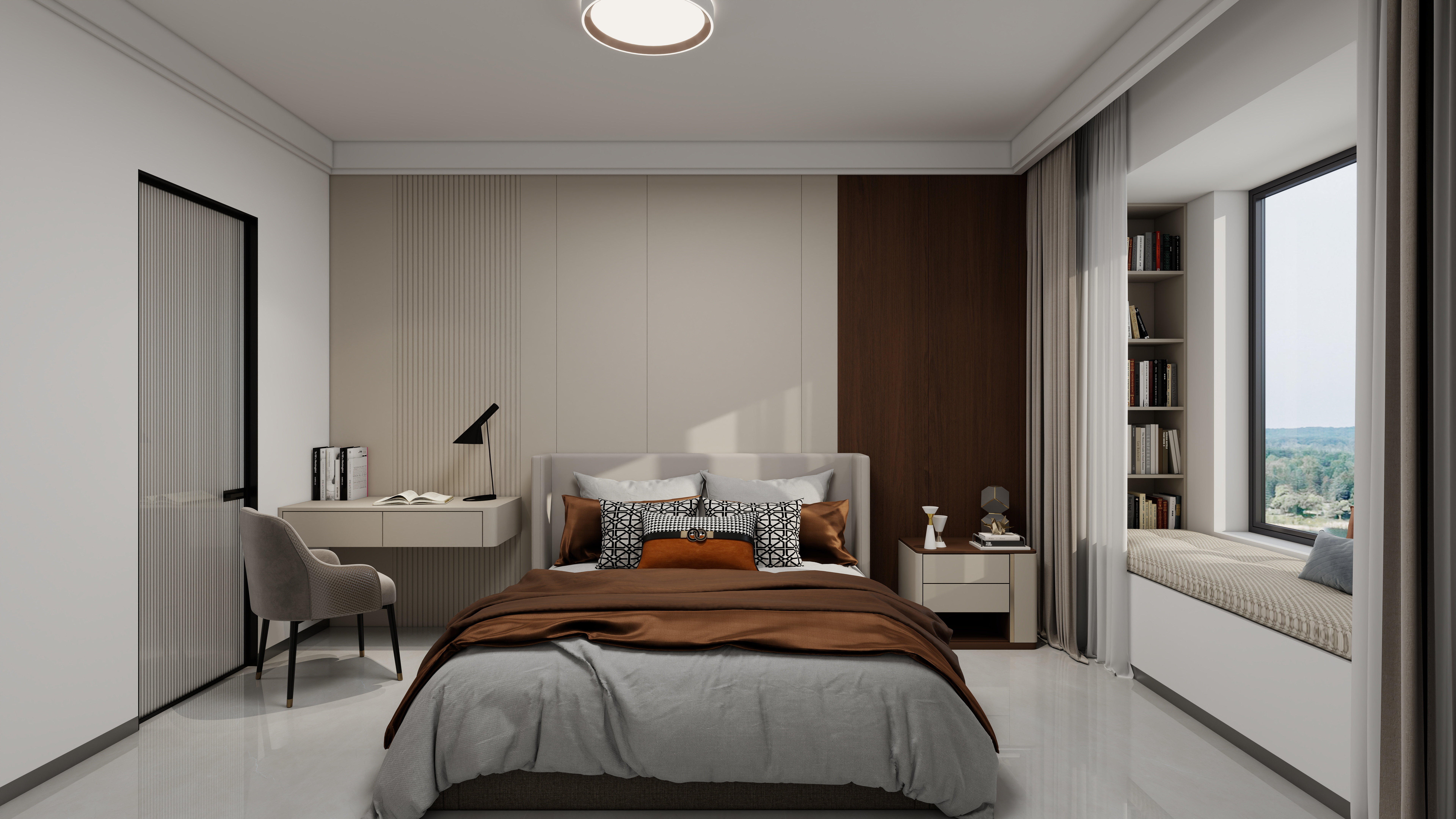 室内设计王红敏-天泰公园壹号94㎡3室-装修设计方案