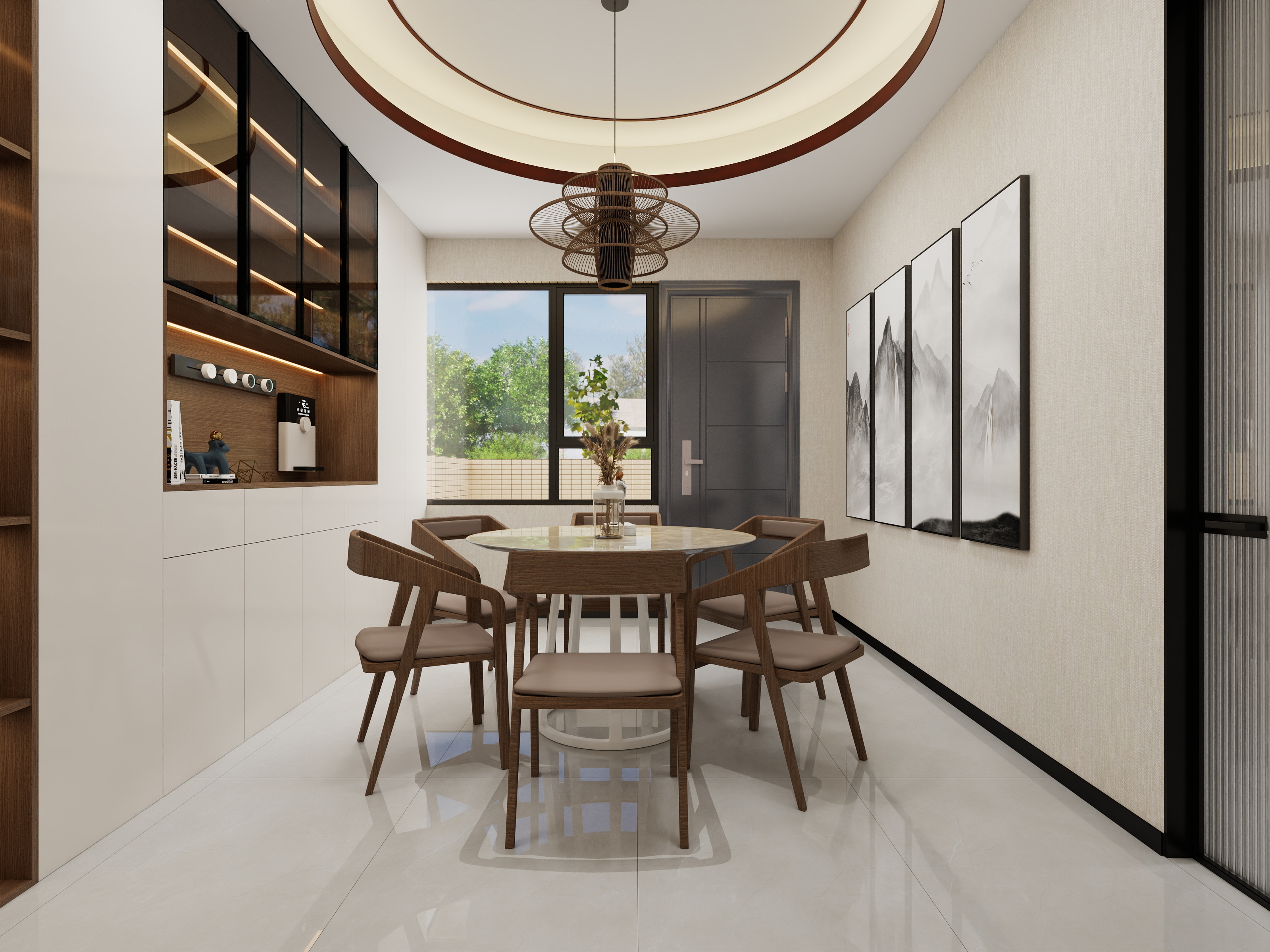 李青越-290平方新中式自建房装修效果图